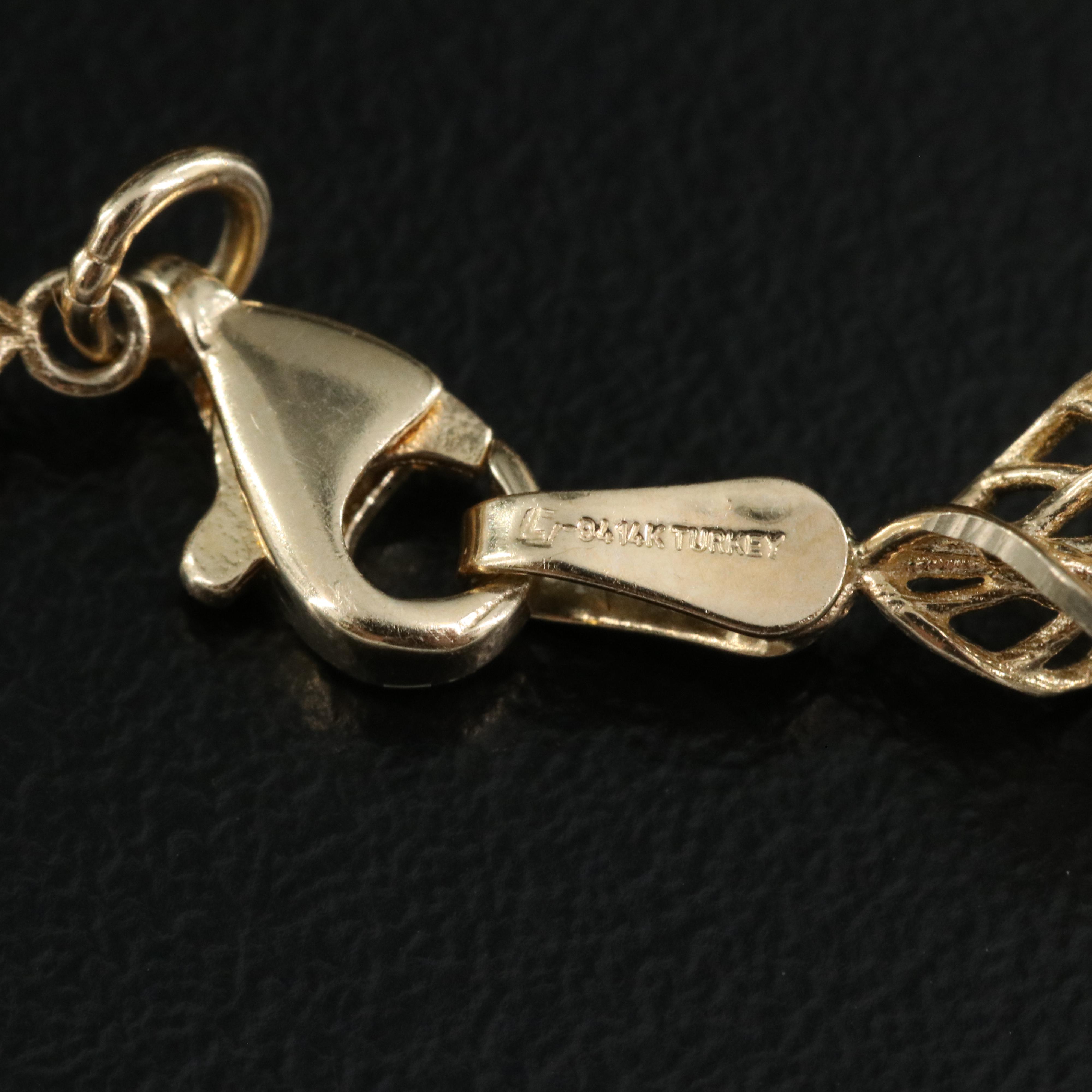 14K Fancy Link Bracelet