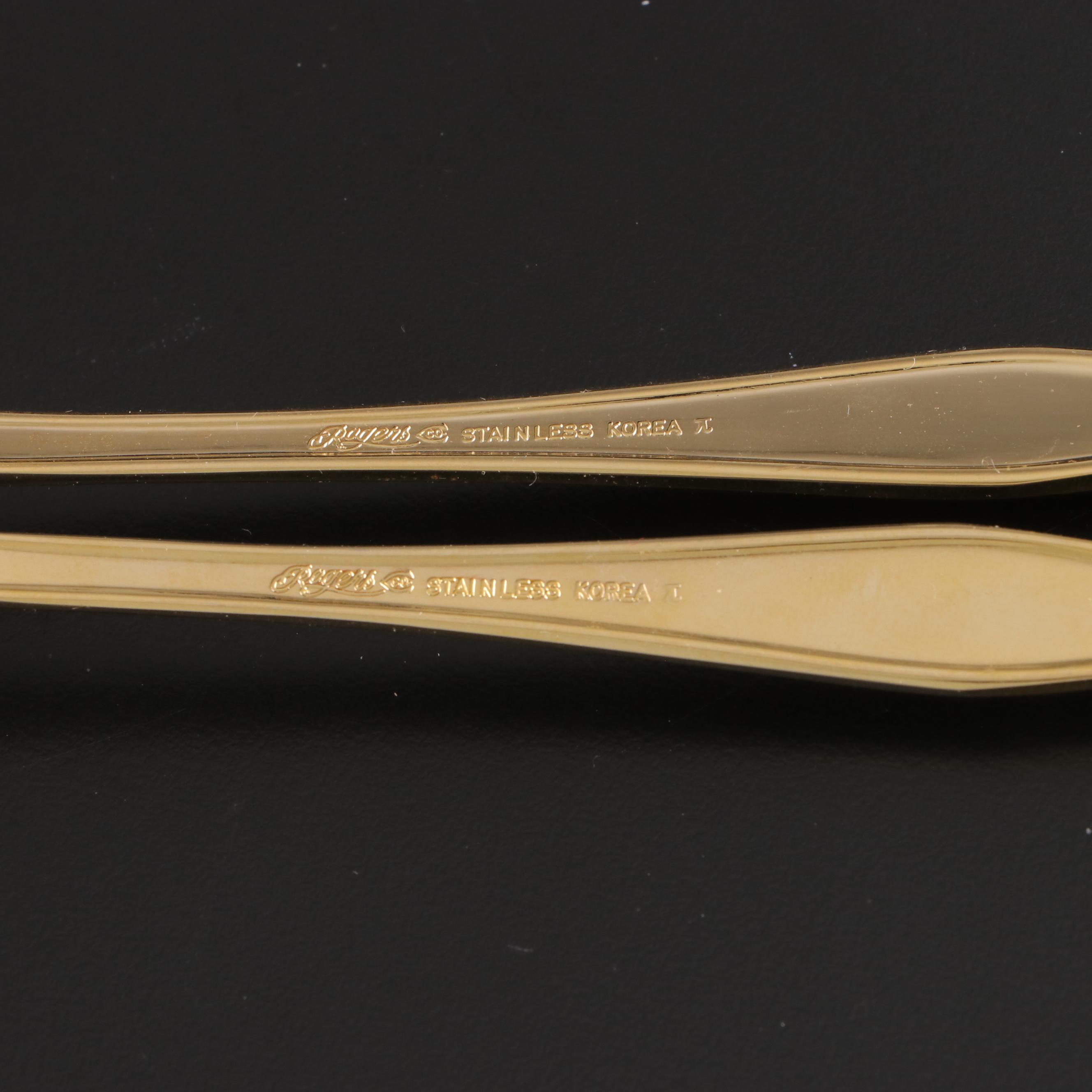 Stanley Roberts "Gold Royalty" Electroplated Stainless Steel Flatware