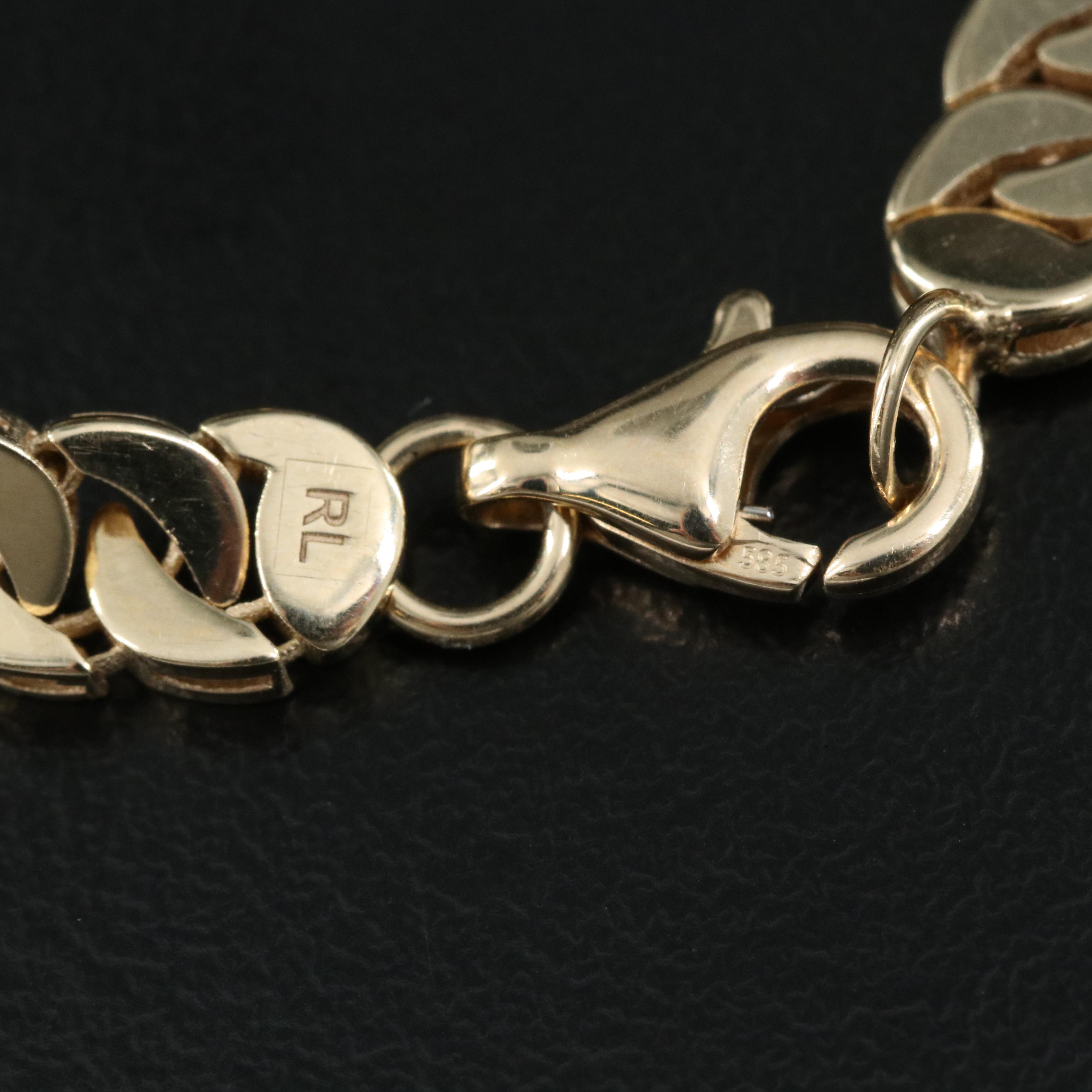 14K Fancy Link Chain