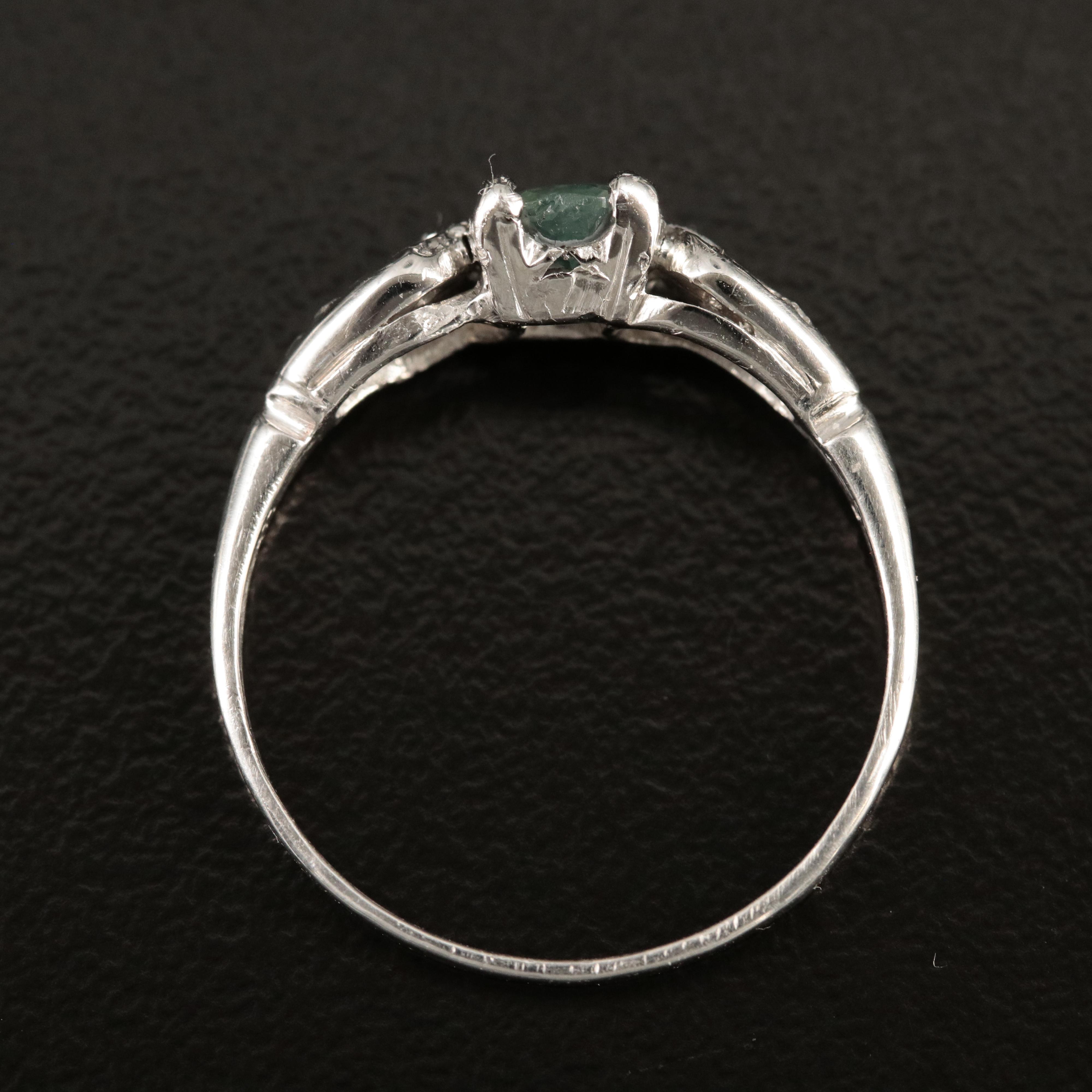 Platinum Chrysoberyl and Diamond Ring