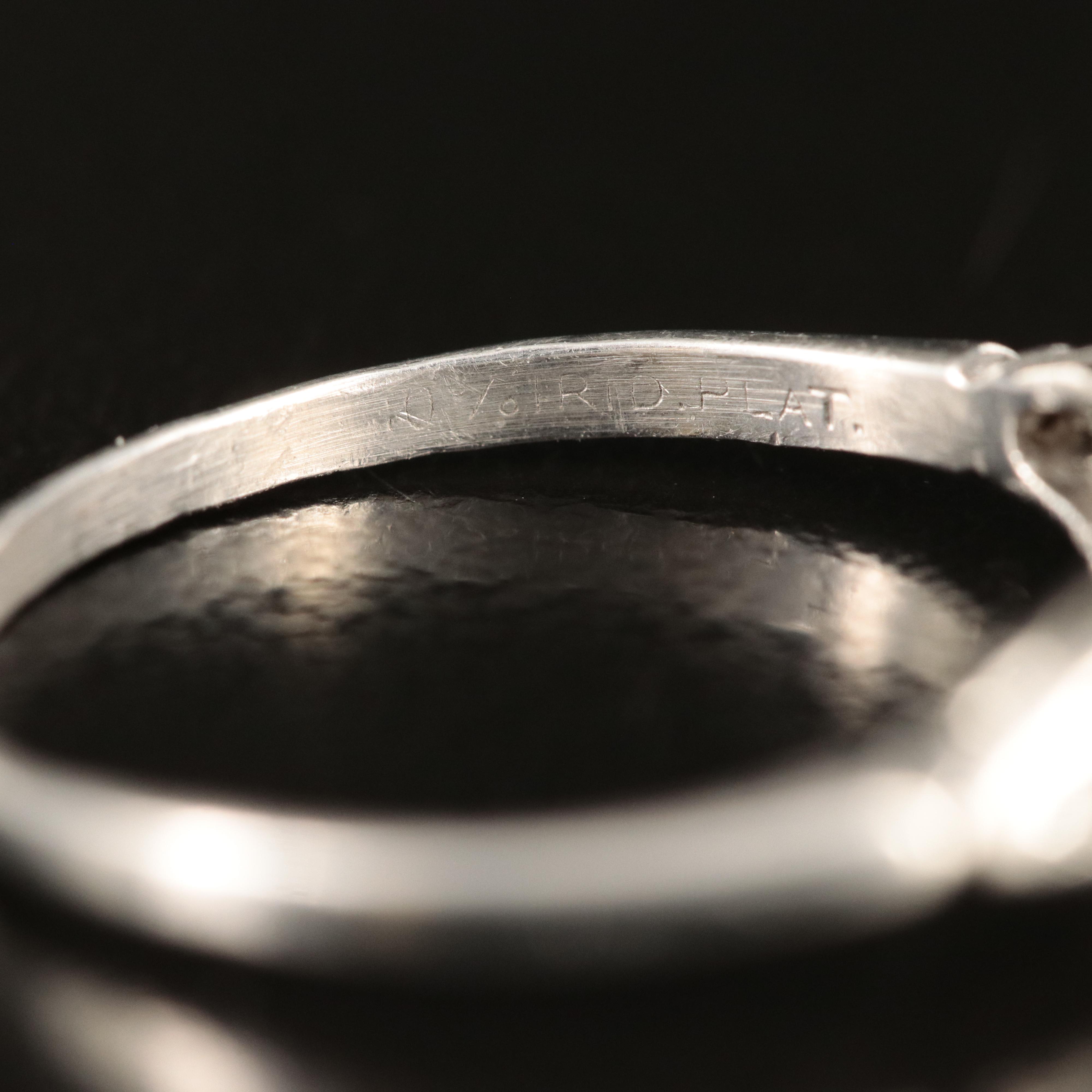 Platinum Chrysoberyl and Diamond Ring