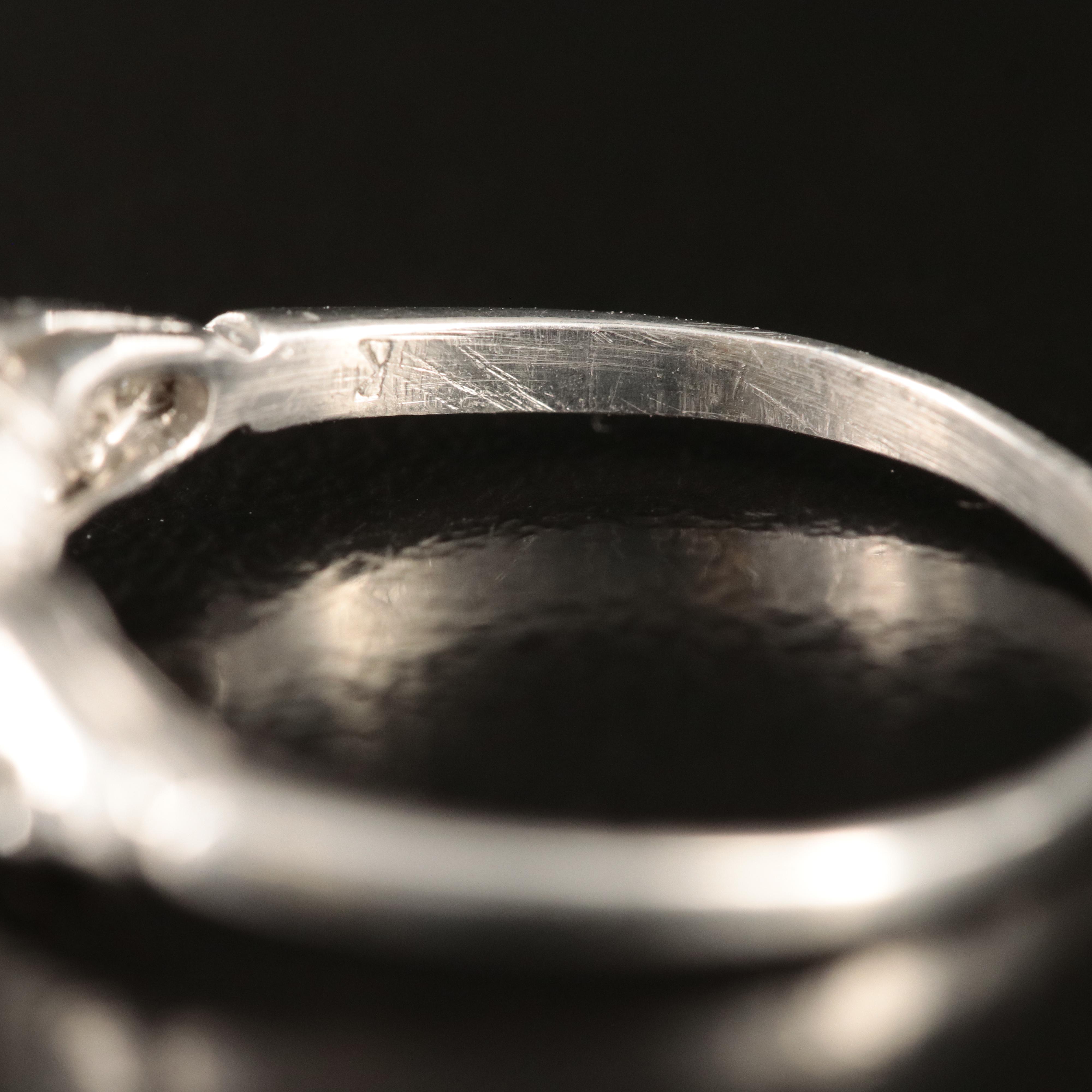 Platinum Chrysoberyl and Diamond Ring