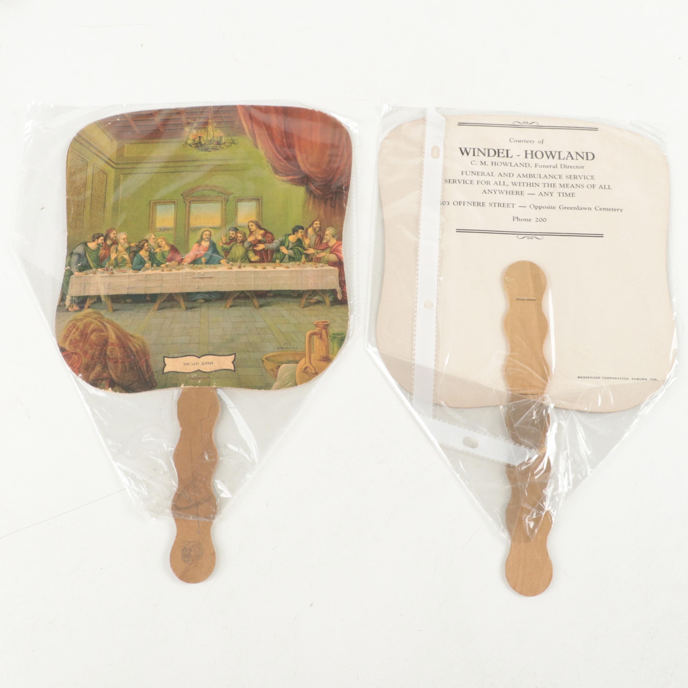 Windel-Howland, F. C. Daehler and Other Funeral Home Hand Fans