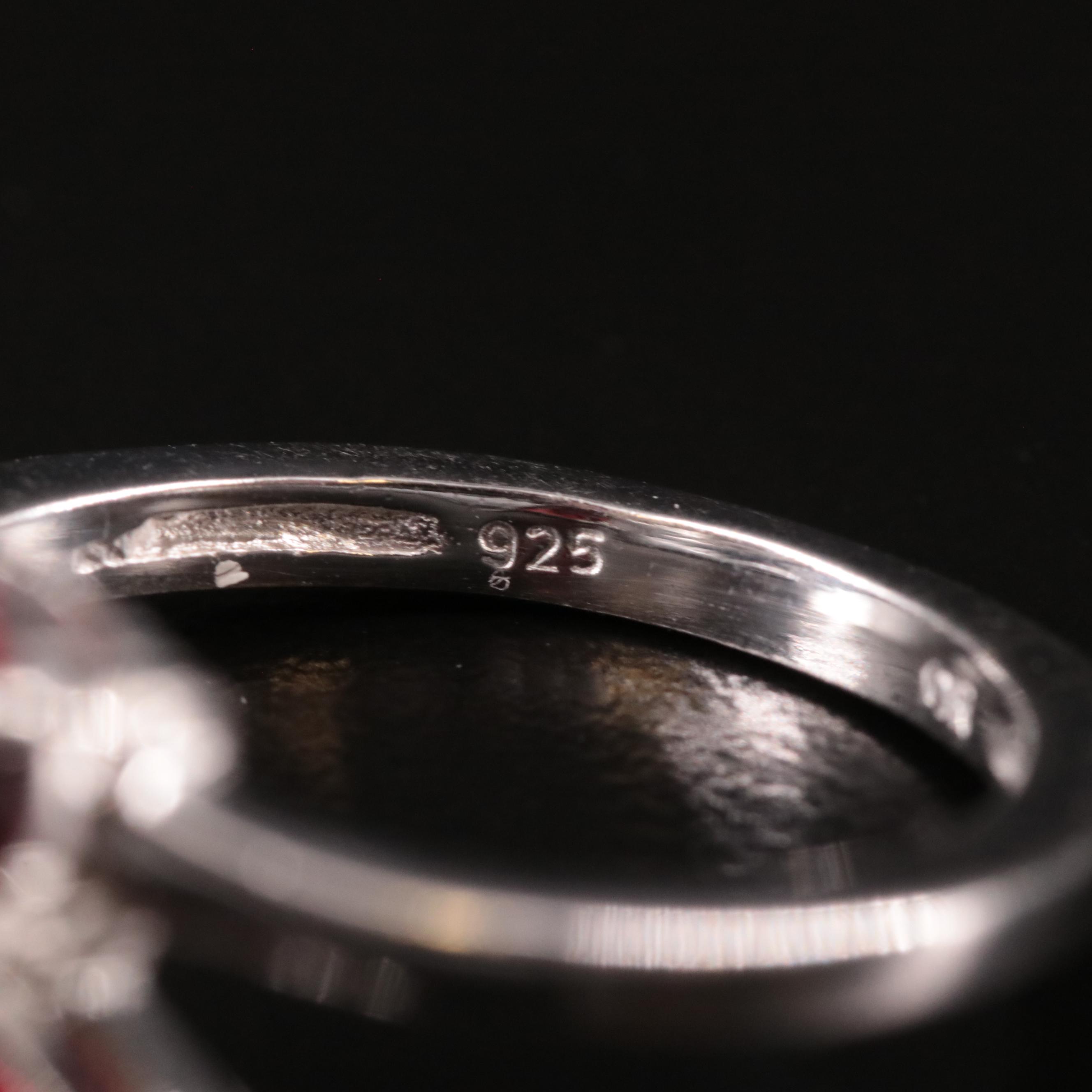 Sterling Garnet Bypass Ring