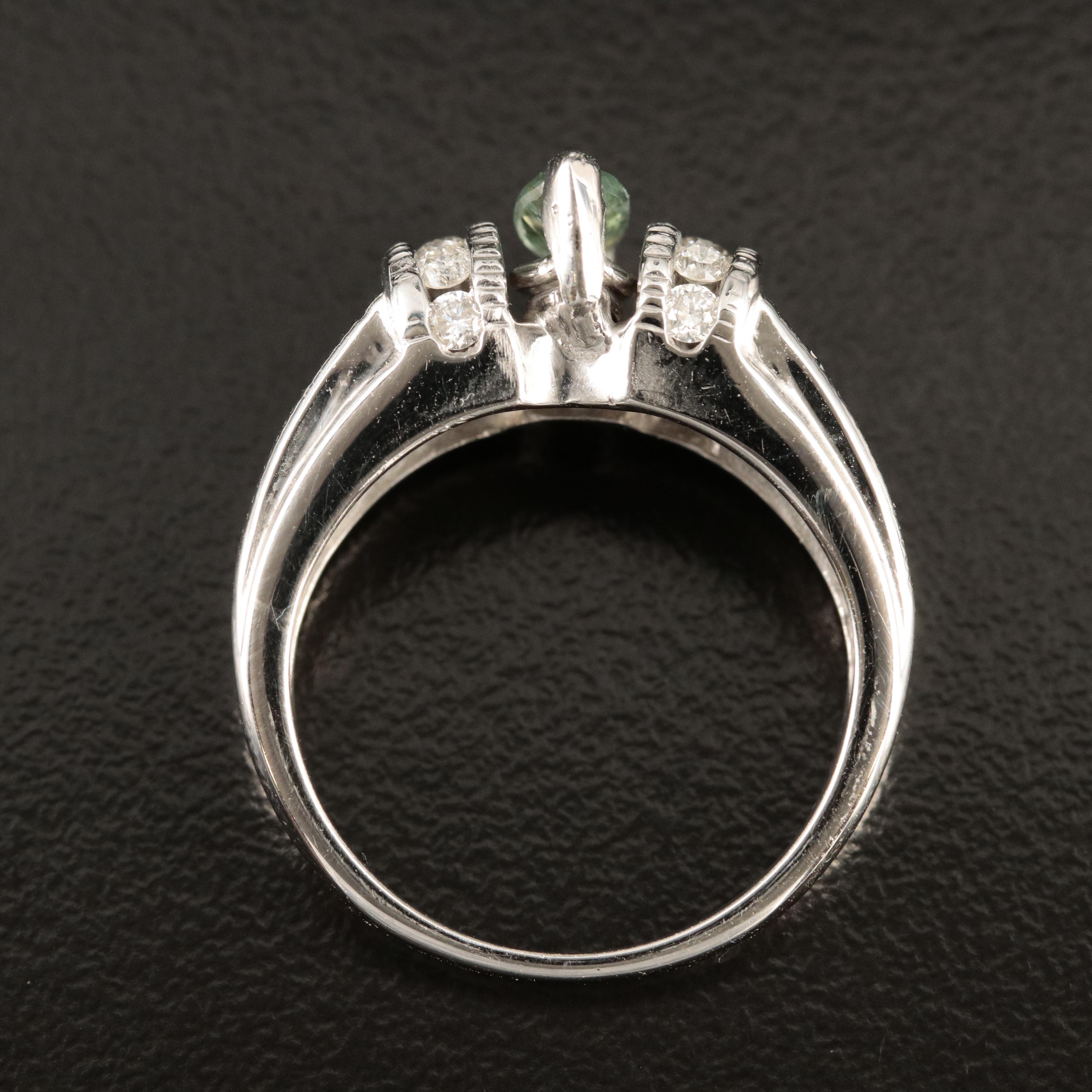 14K Alexandrite and Diamond Ring