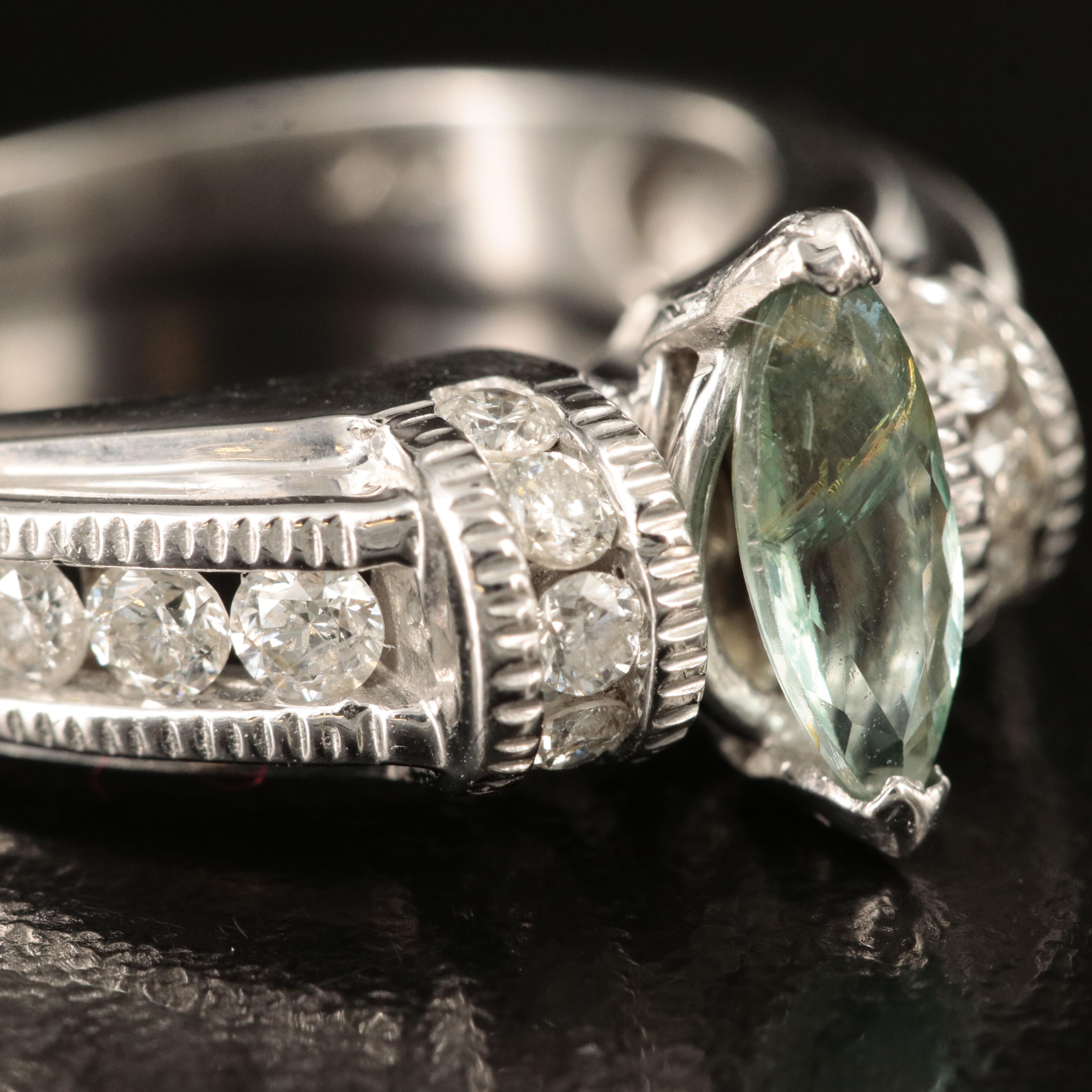 14K Alexandrite and Diamond Ring