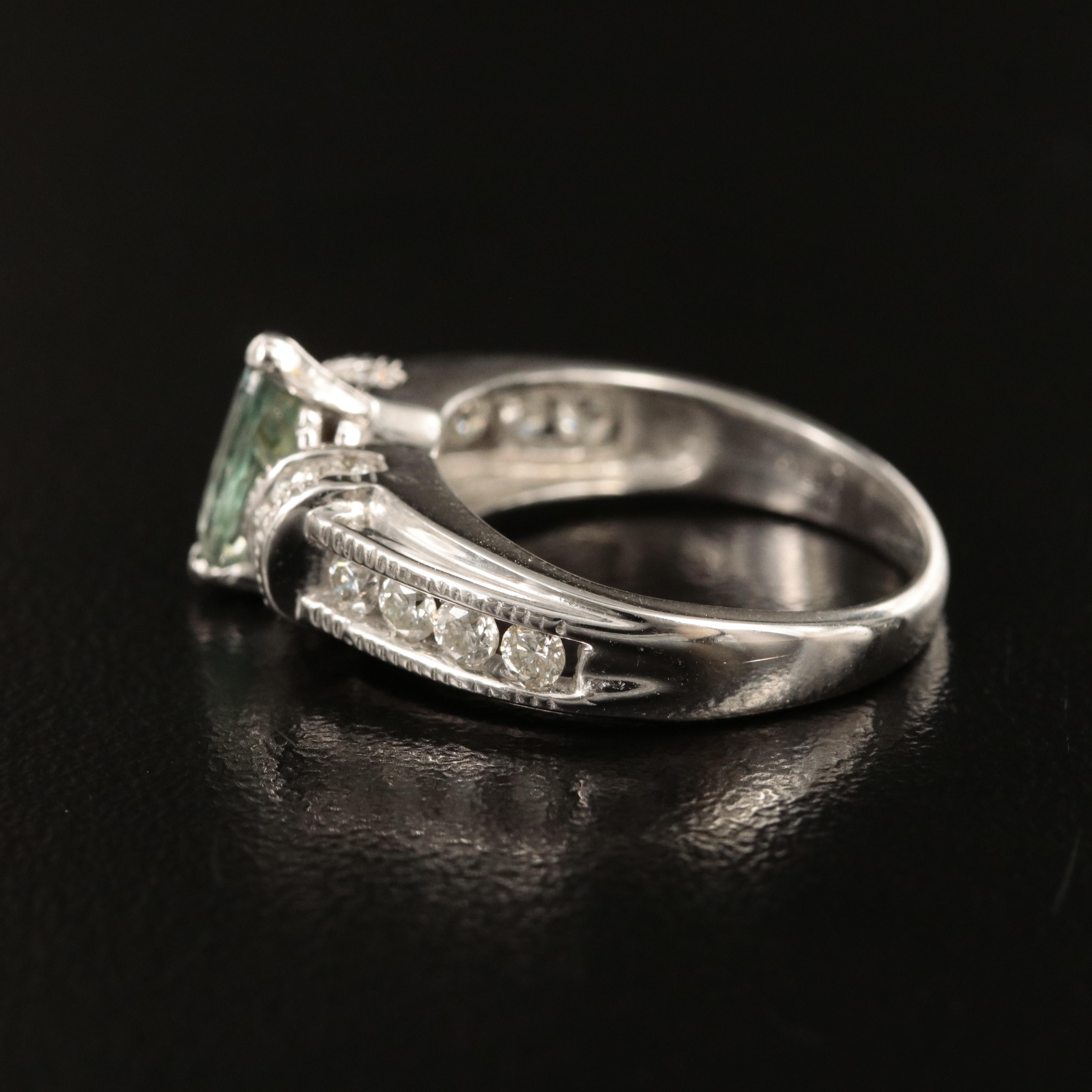 14K Alexandrite and Diamond Ring