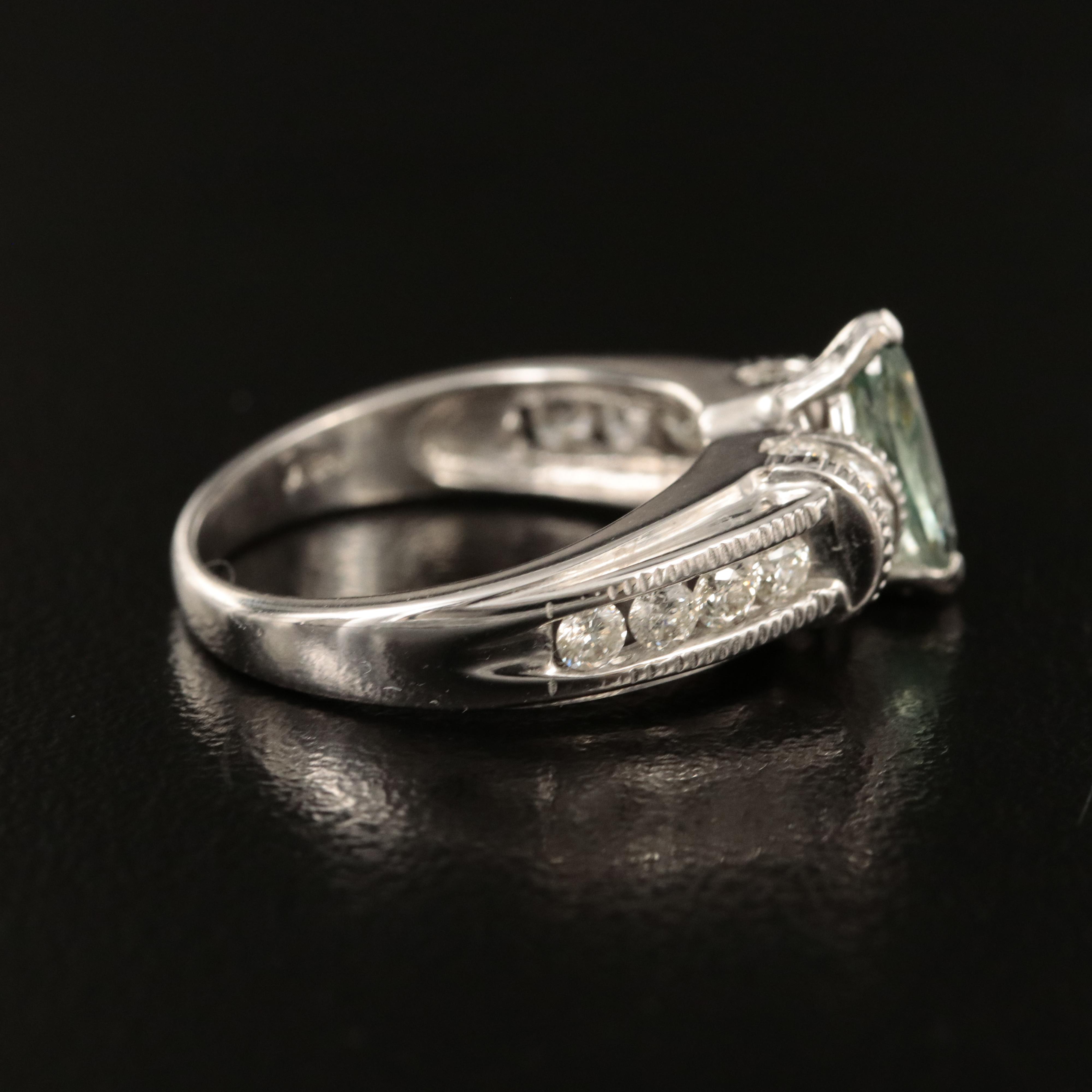 14K Alexandrite and Diamond Ring