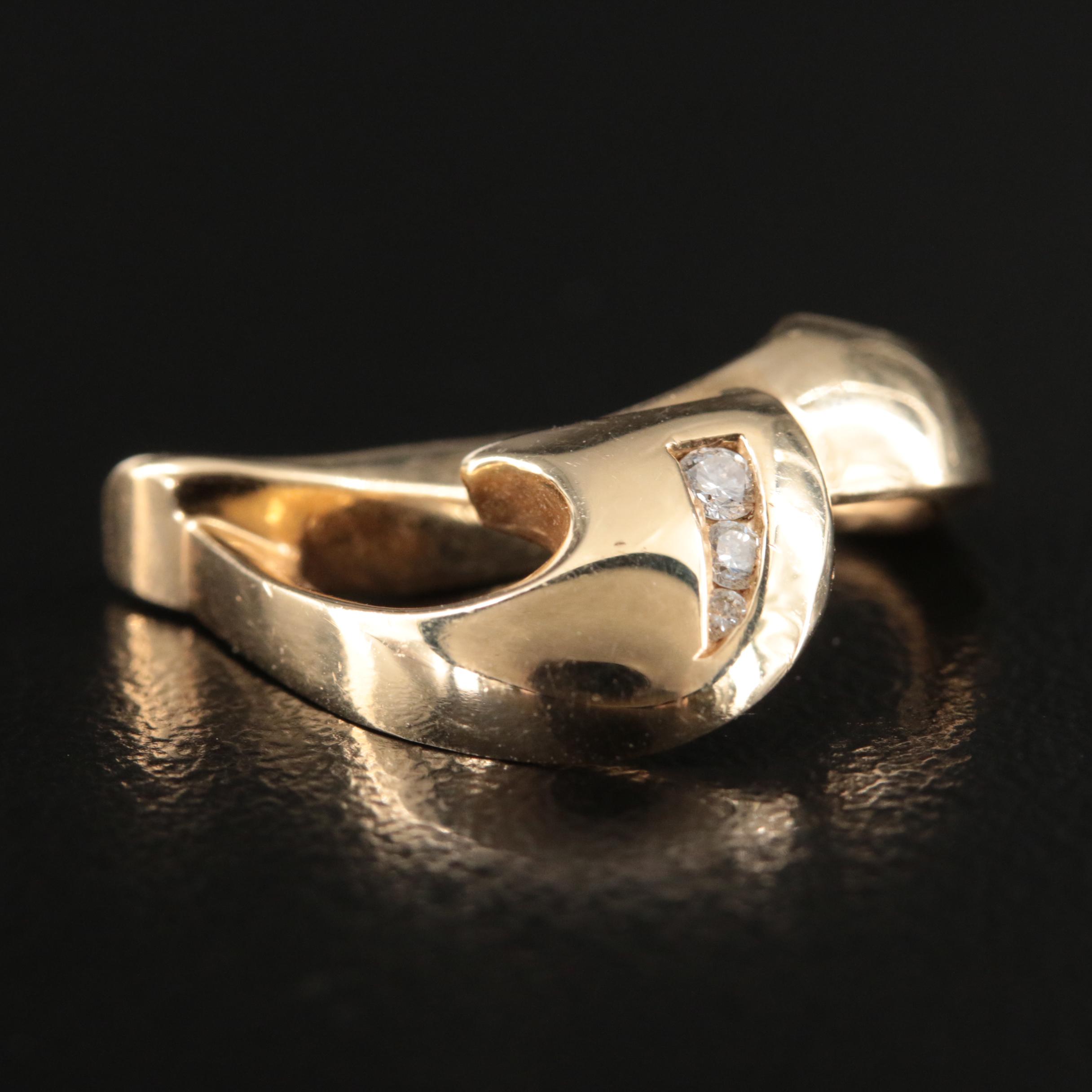 14K 0.06 CTW Diamond Heart Slide Pendant