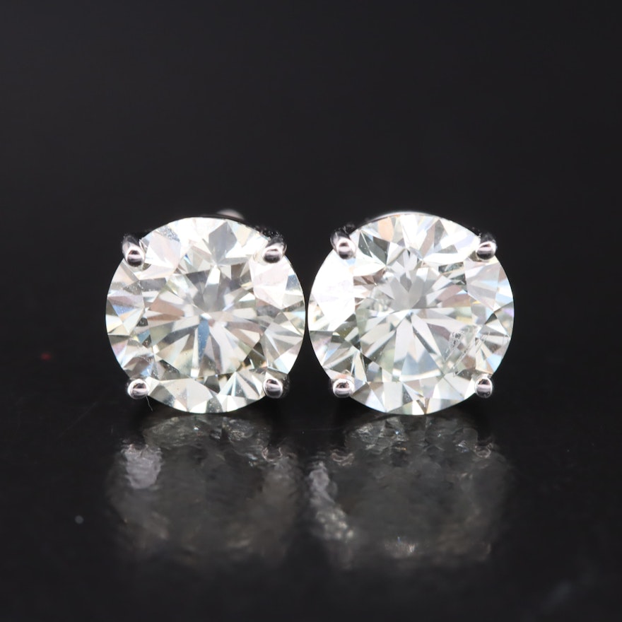 Platinum 3.27 CTW Lab Grown Diamond Stud Earrings