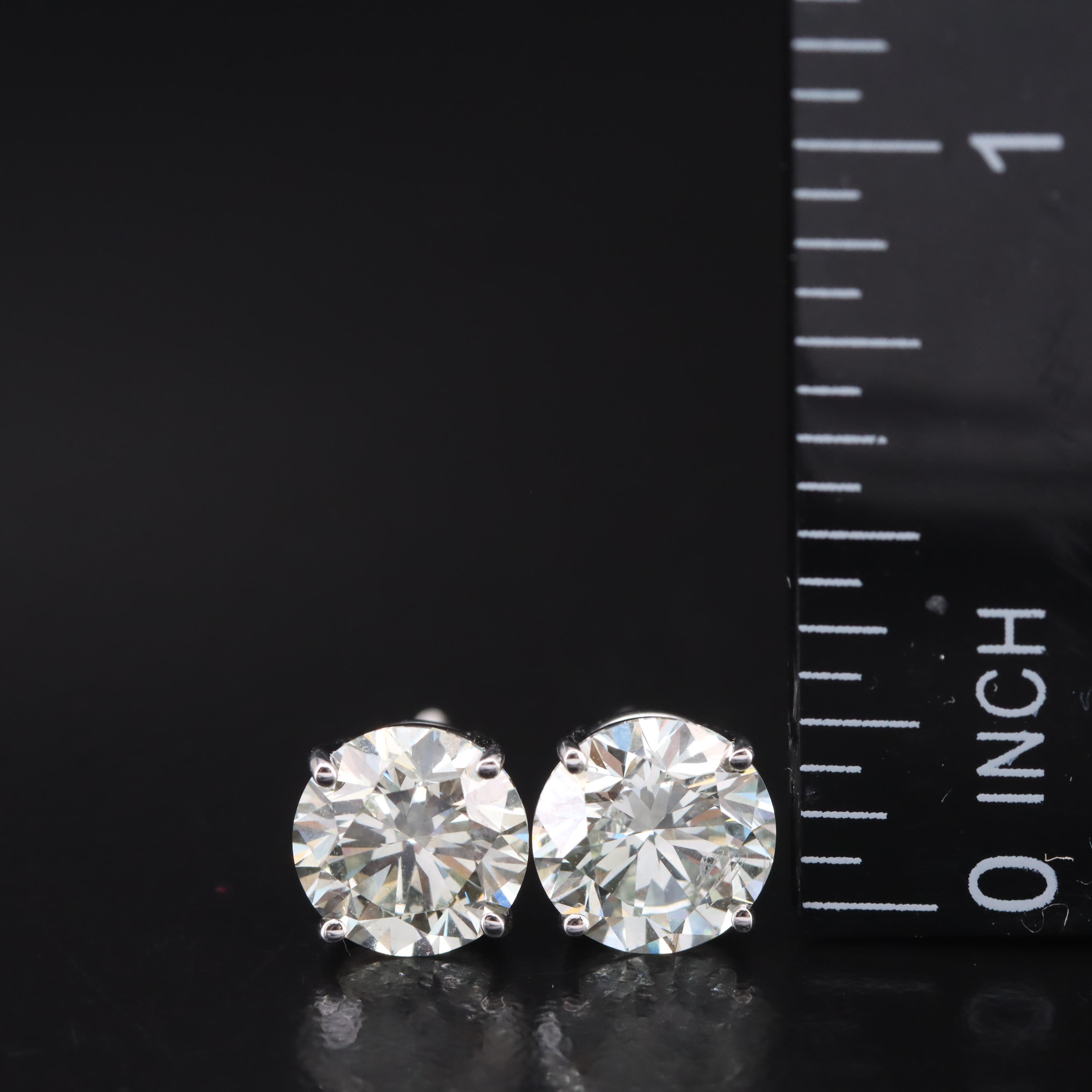 Platinum 3.27 CTW Lab Grown Diamond Stud Earrings