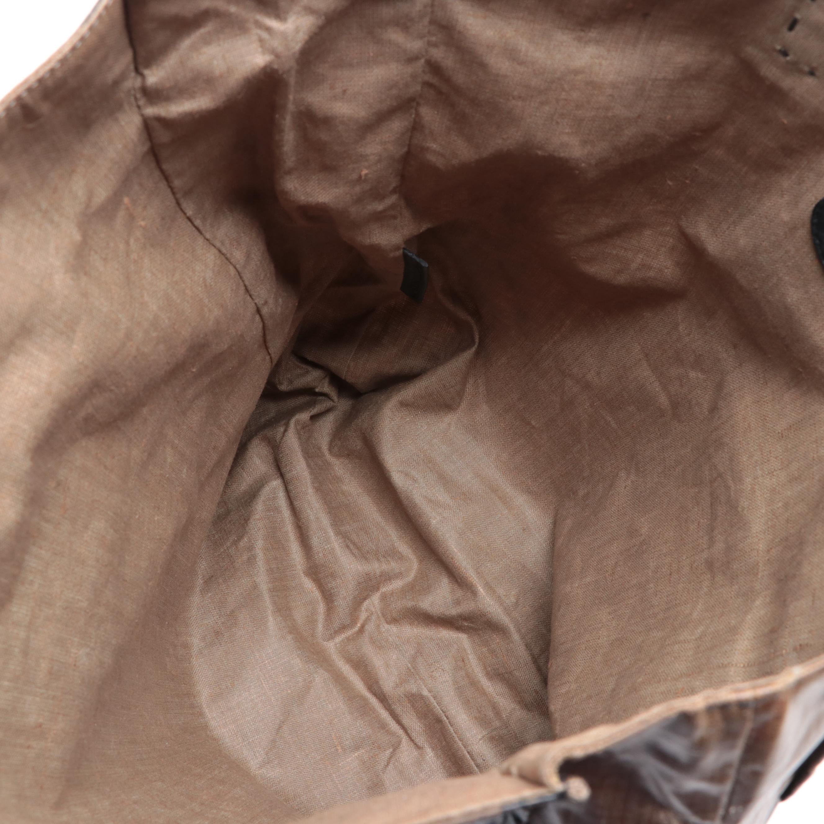 Fendi Selleria Tote in Coated Canvas and Leather