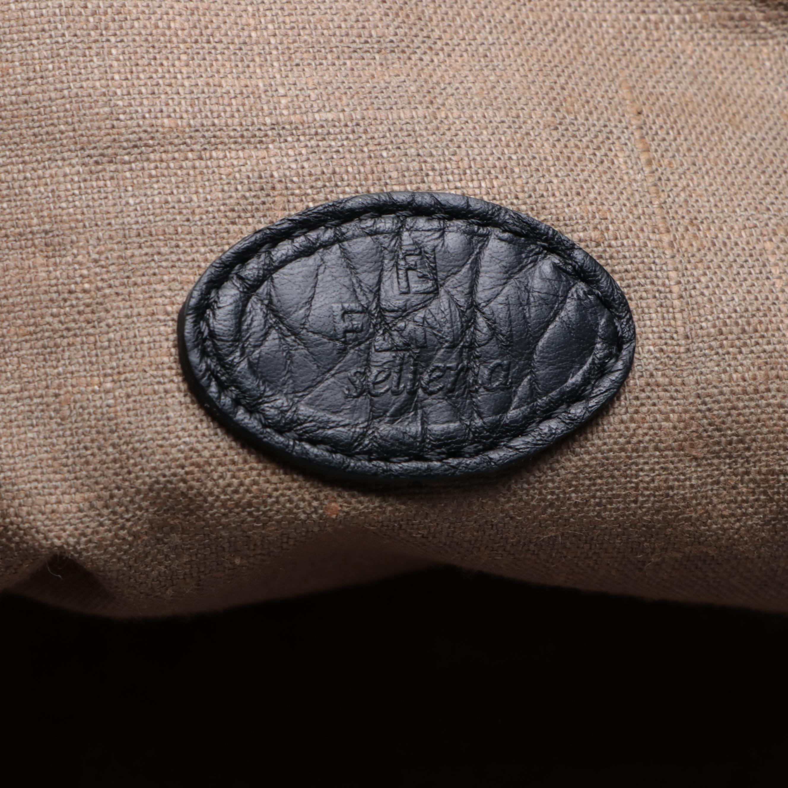 Fendi Selleria Tote in Coated Canvas and Leather