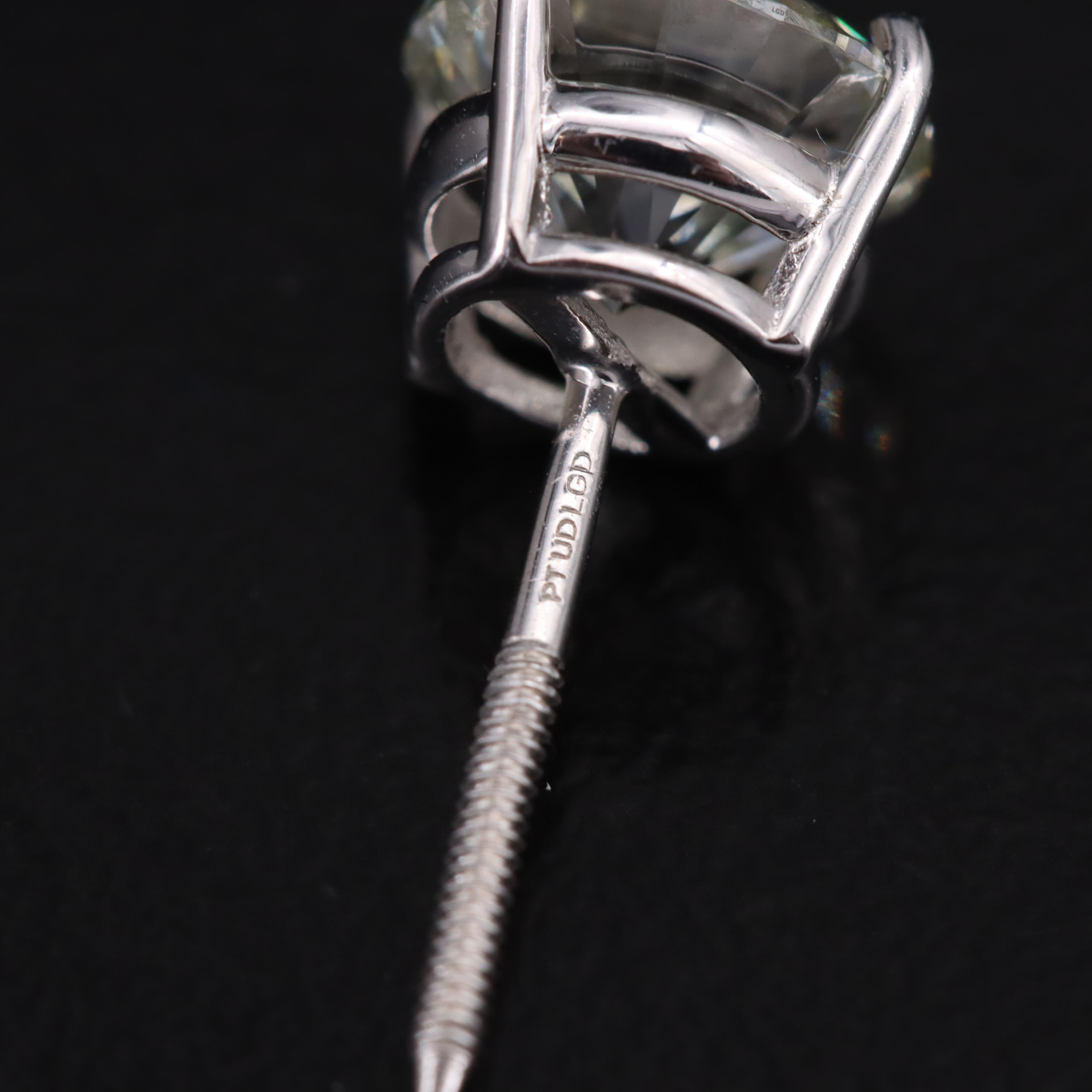 Platinum 3.27 CTW Lab Grown Diamond Stud Earrings