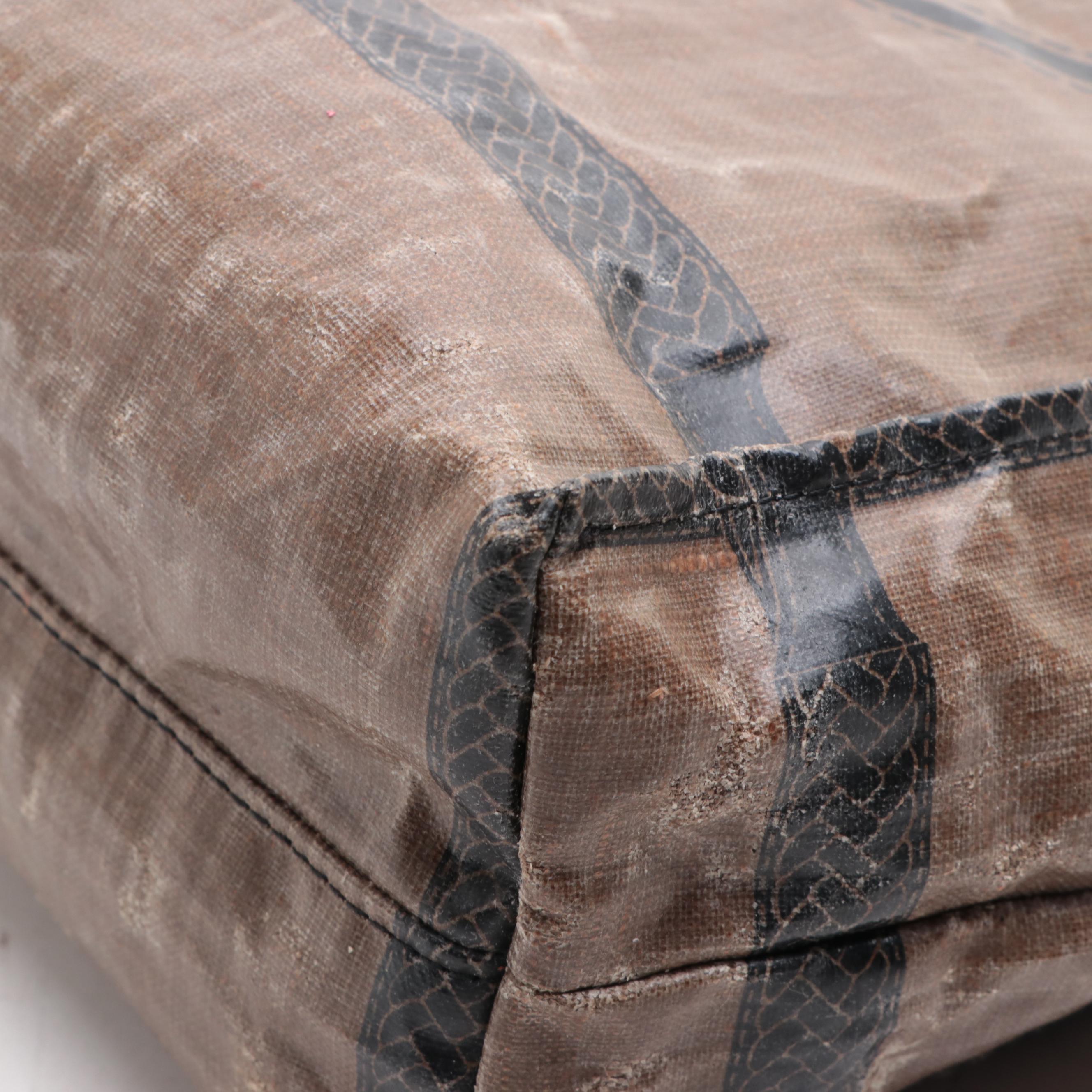 Fendi Selleria Tote in Coated Canvas and Leather