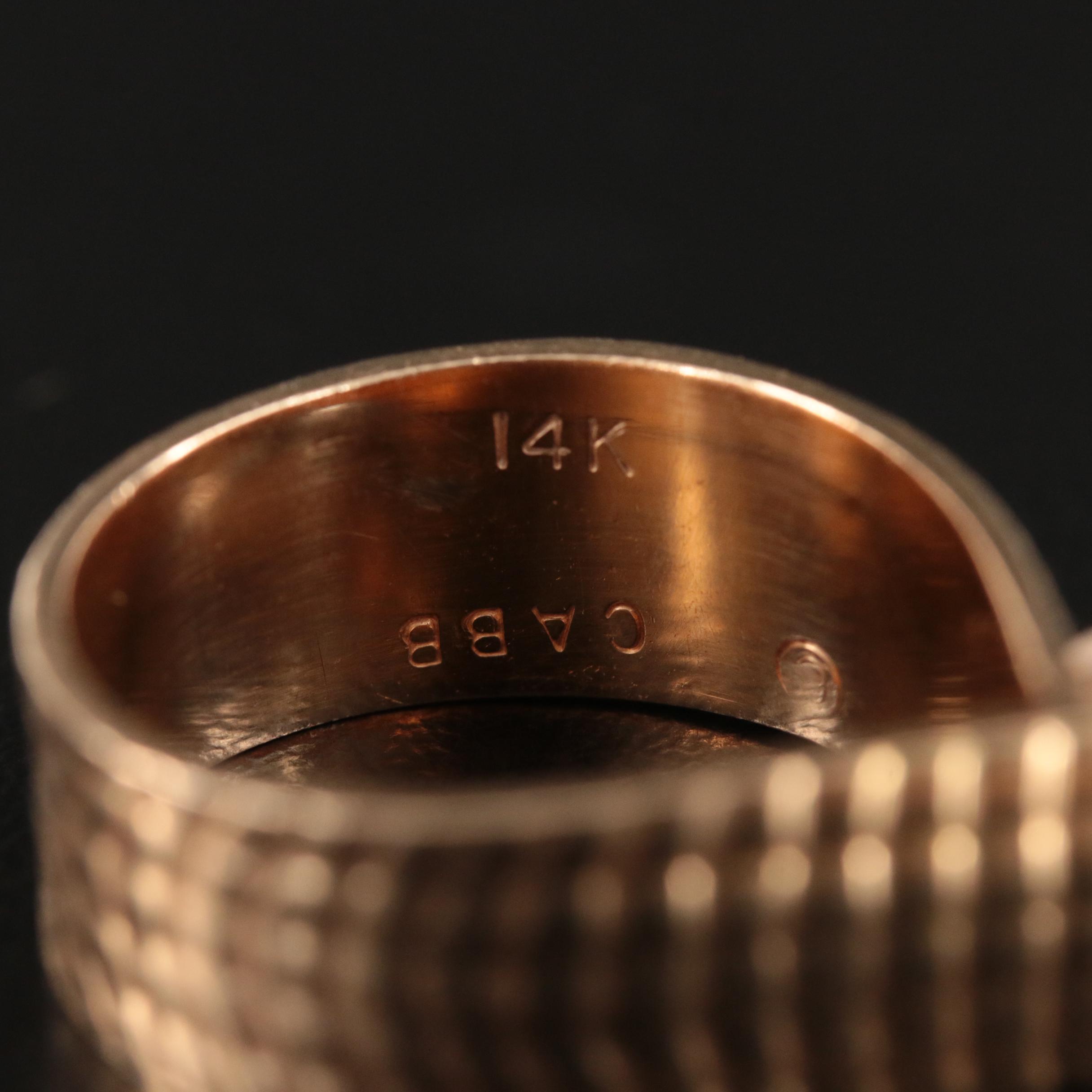 Contemporary 14K Pearl and Ruby Ring