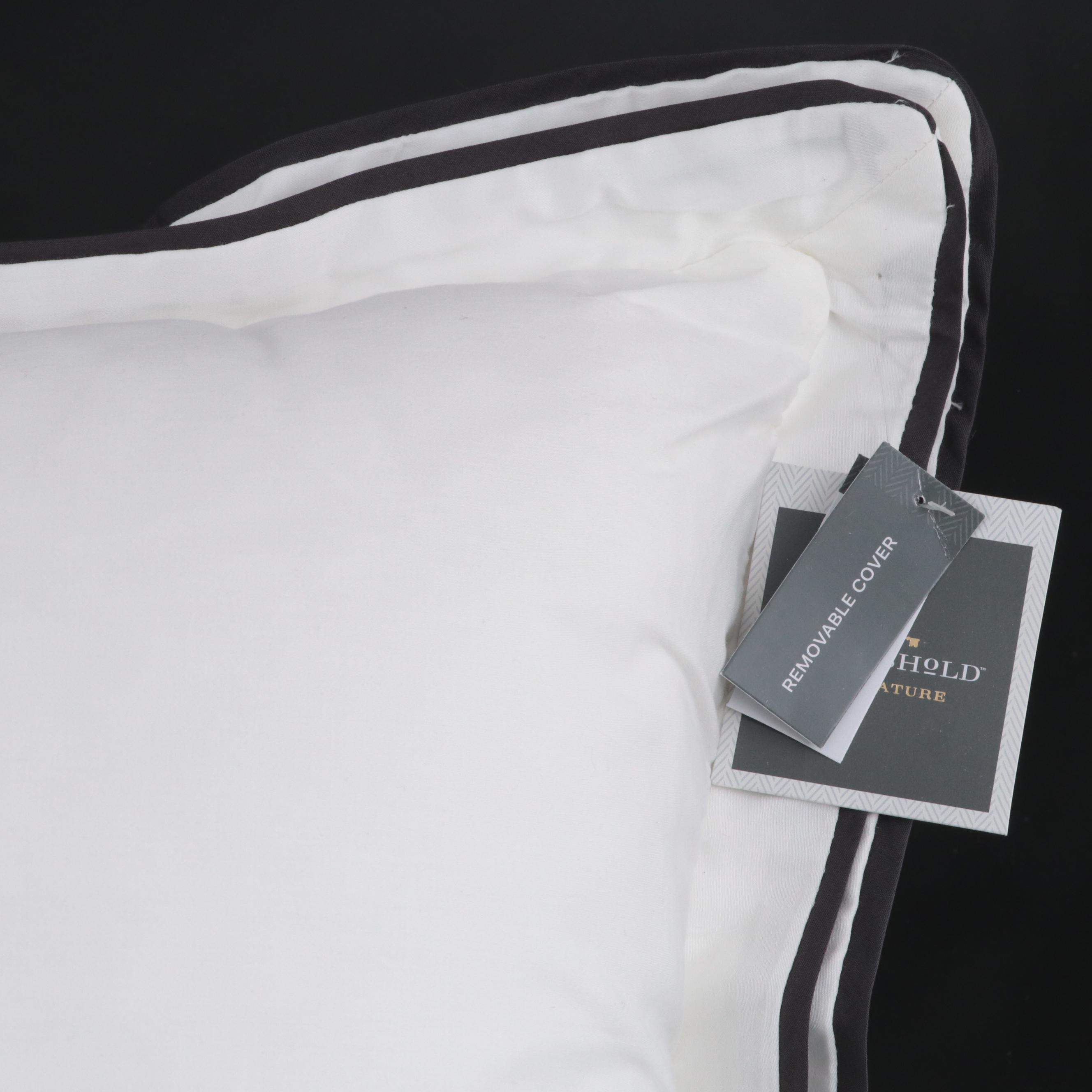 Three Threshold Signature Black Border Euro Bed Pillows
