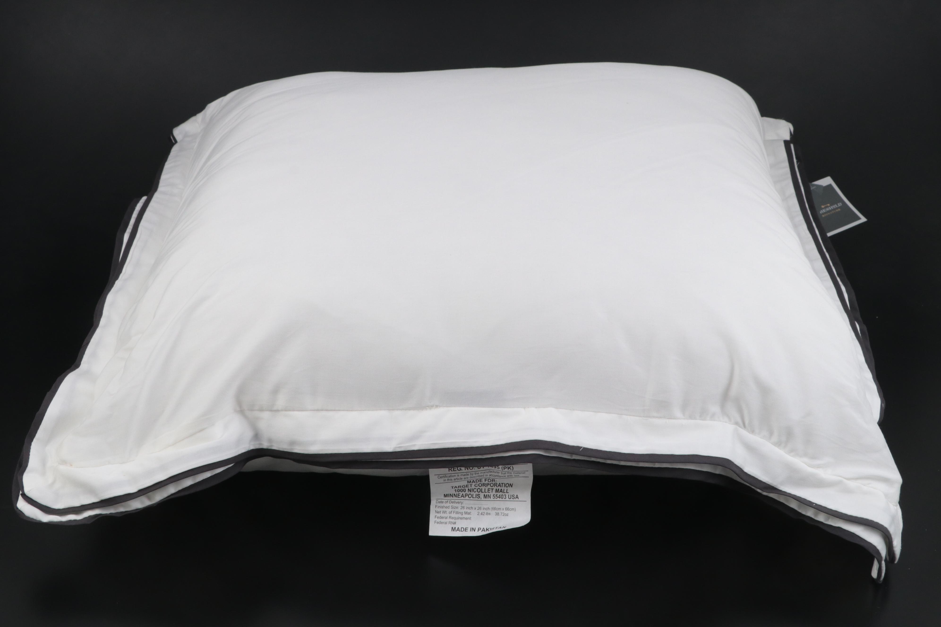Three Threshold Signature Black Border Euro Bed Pillows