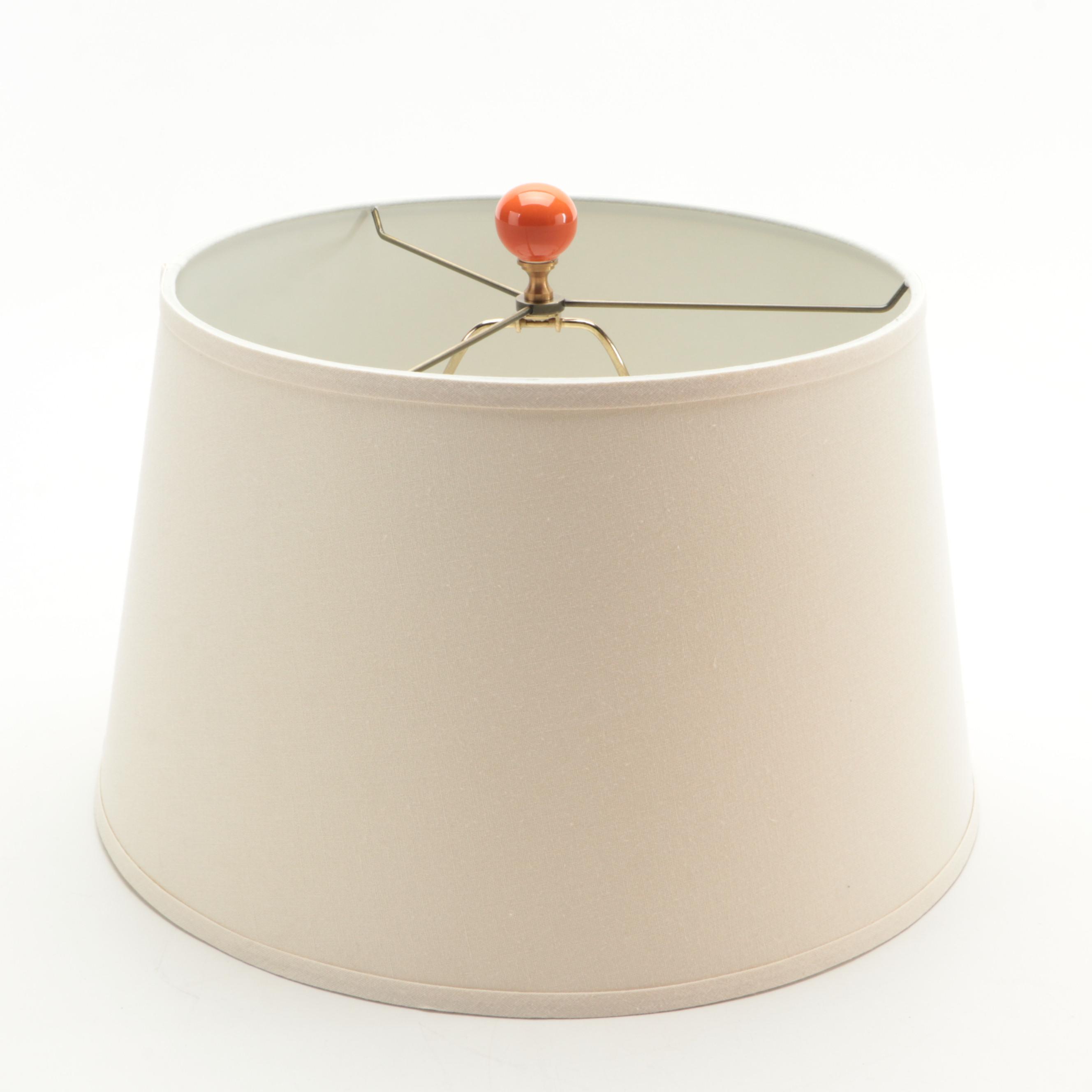 Orange Porcelain and Acrylic Table Lamp, 21st Century