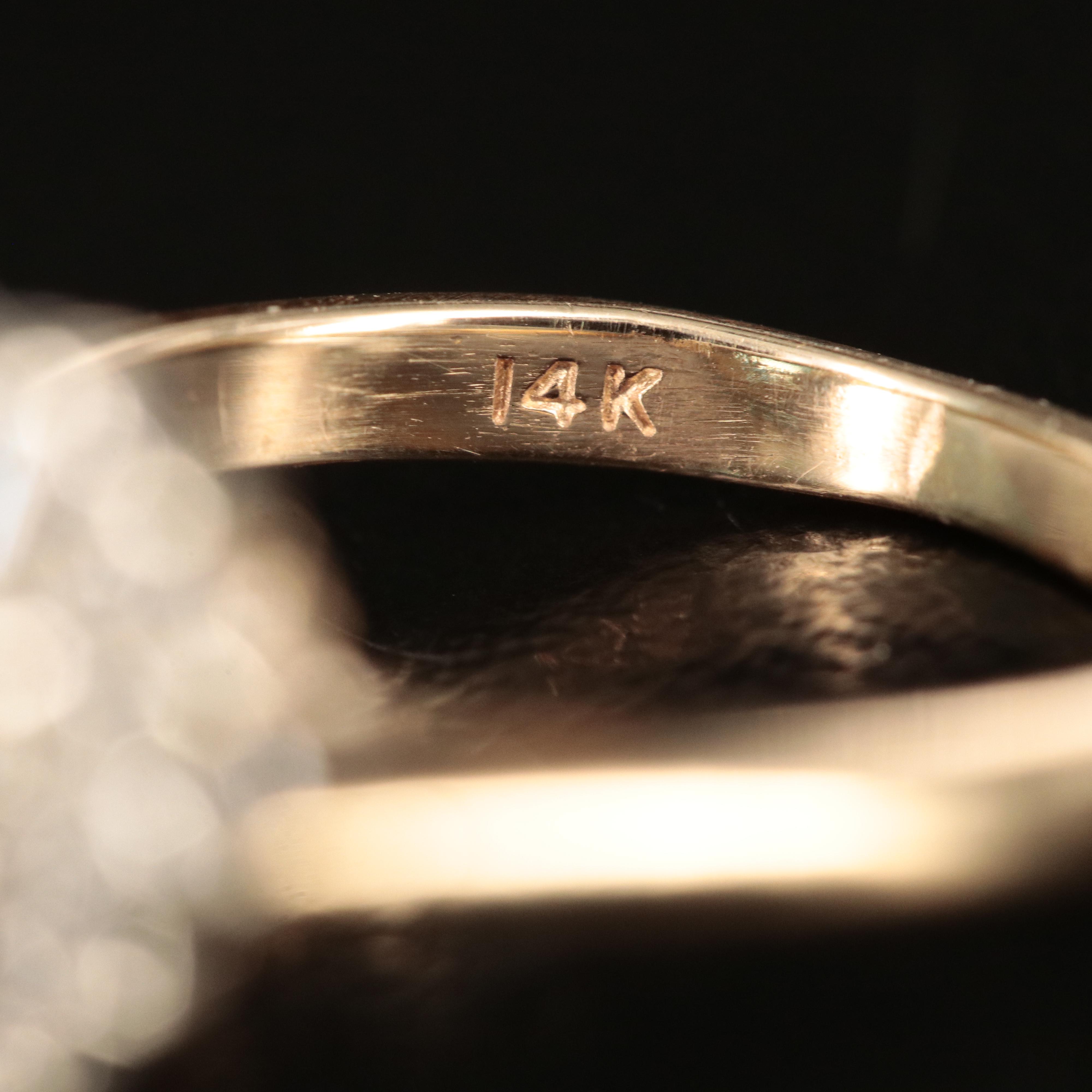 14K Emerald and Diamond Heart Ring