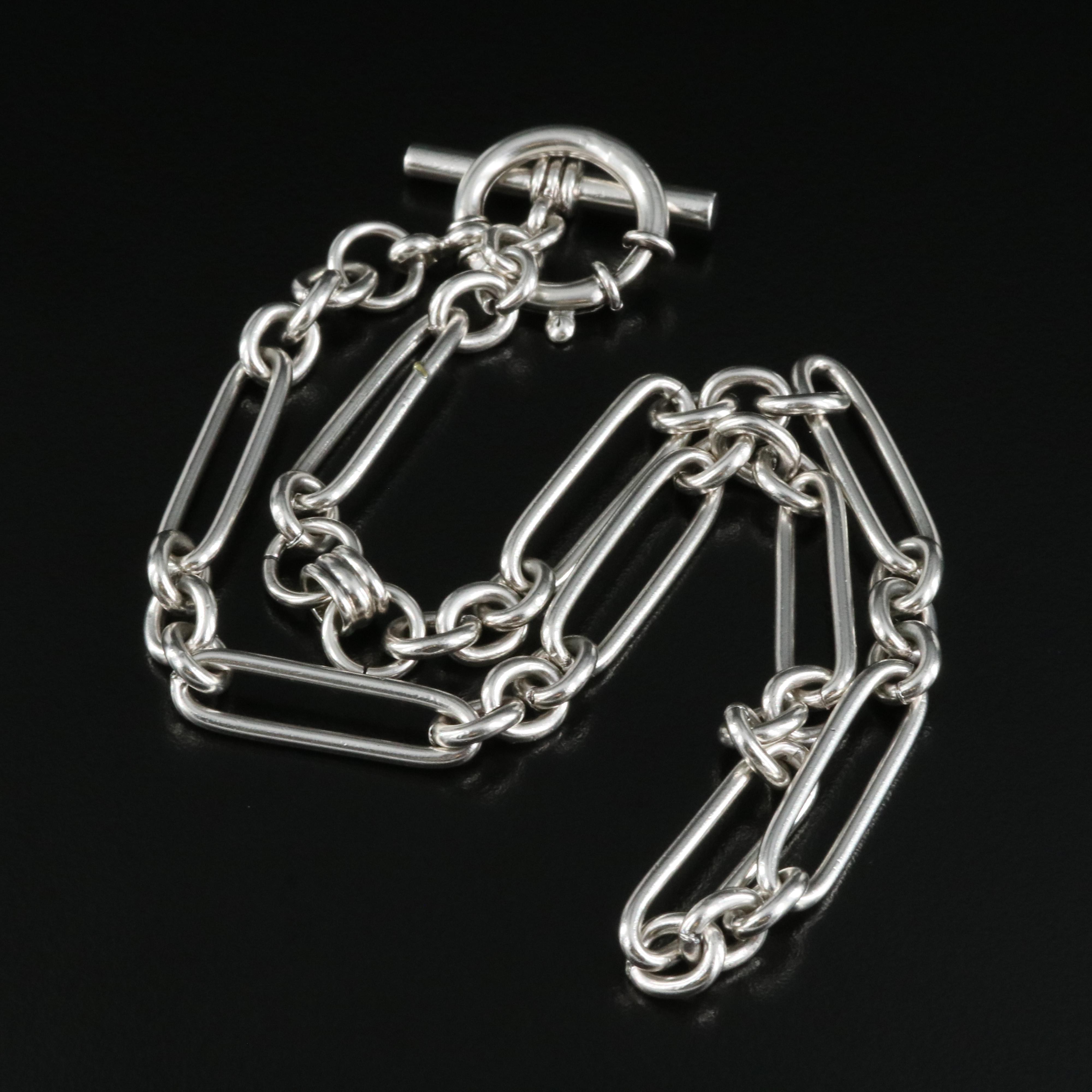 Sterling Fancy Link Necklace