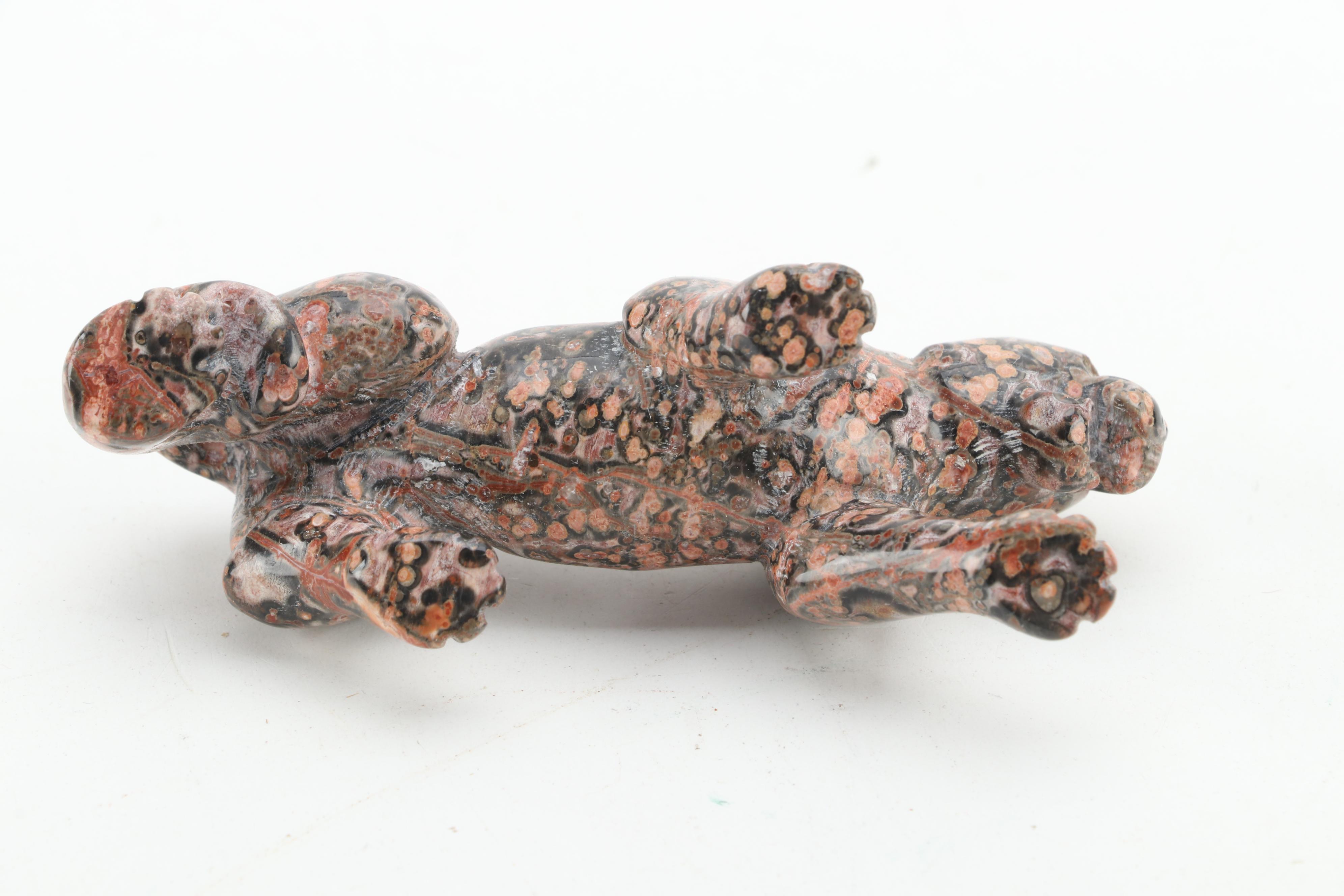 Hand-Carved Dalmation Jasper, Orbicular Jasper, Other Stone Fetishes and Figure