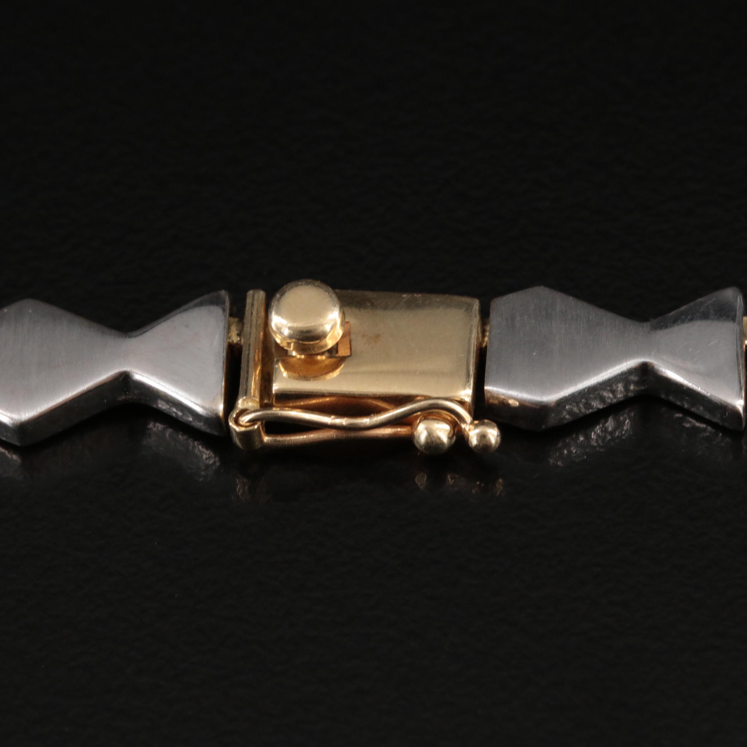 Italian 14K Two-Tone Fancy Link Necklace