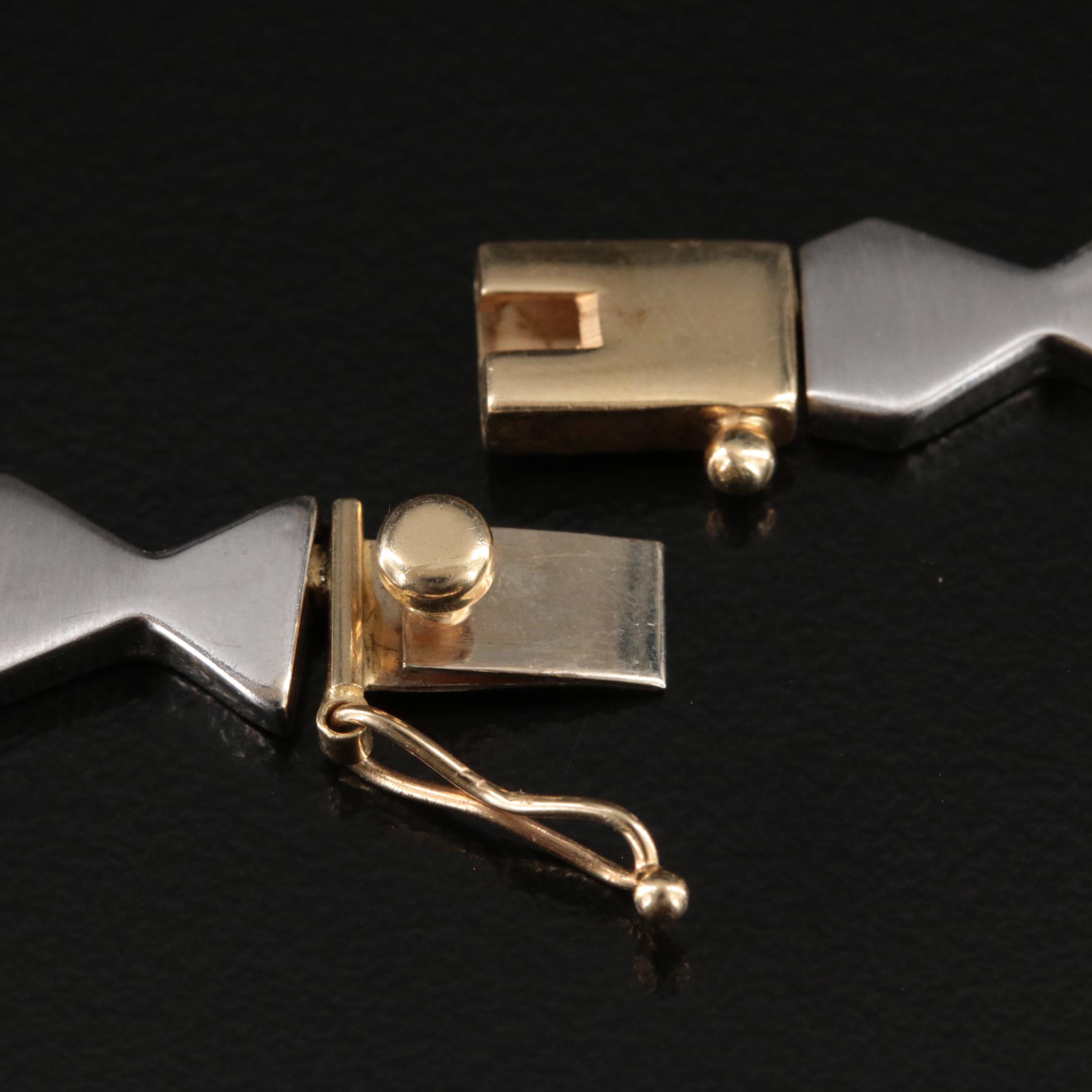 Italian 14K Two-Tone Fancy Link Necklace