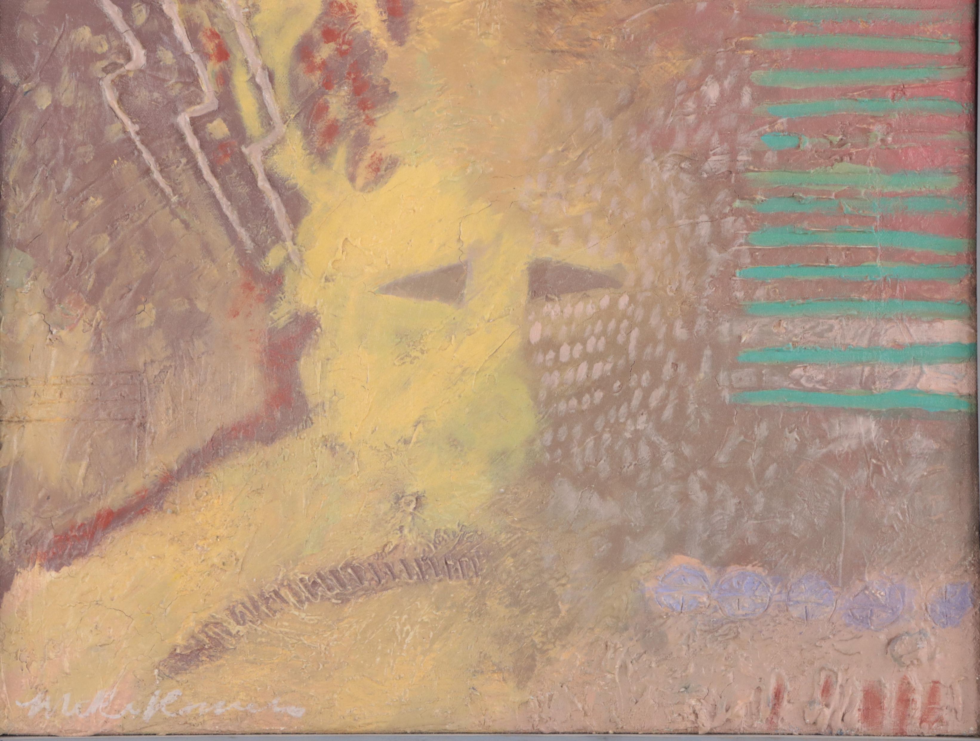 Mike Romero Abstract Acrylic Painting "Mountain Spirit," 1975