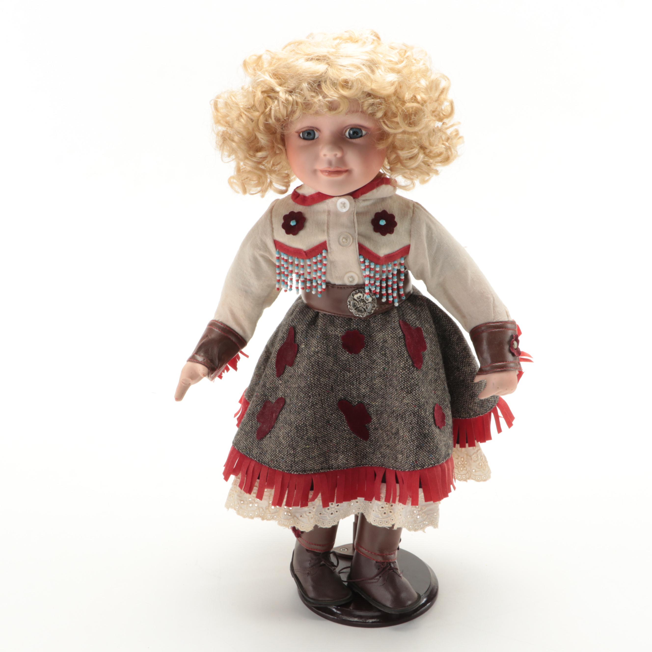 Goldenvale and Ozark Mountain Doll Company "Chrissey" Porcelain Dolls