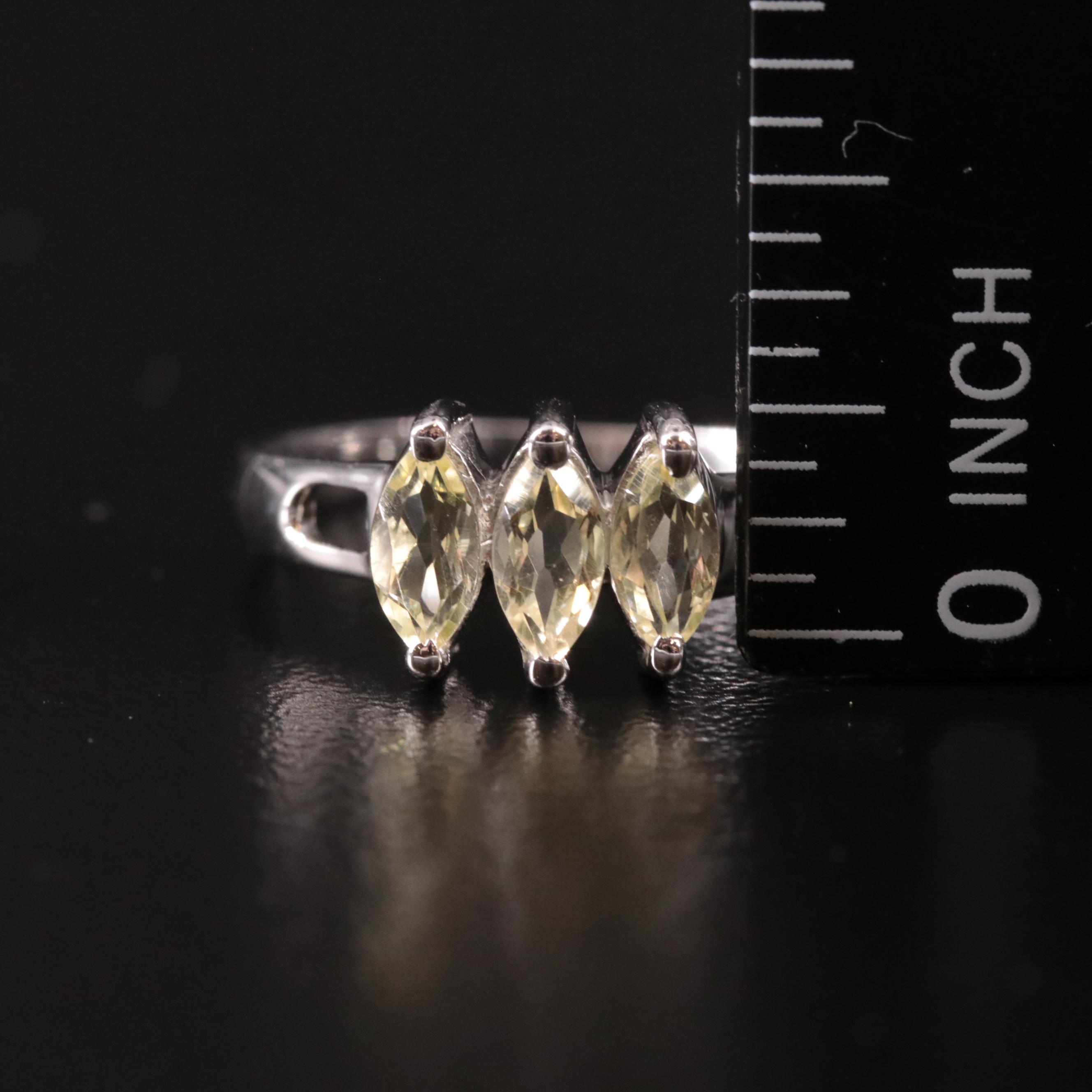 Sterling Citrine Ring