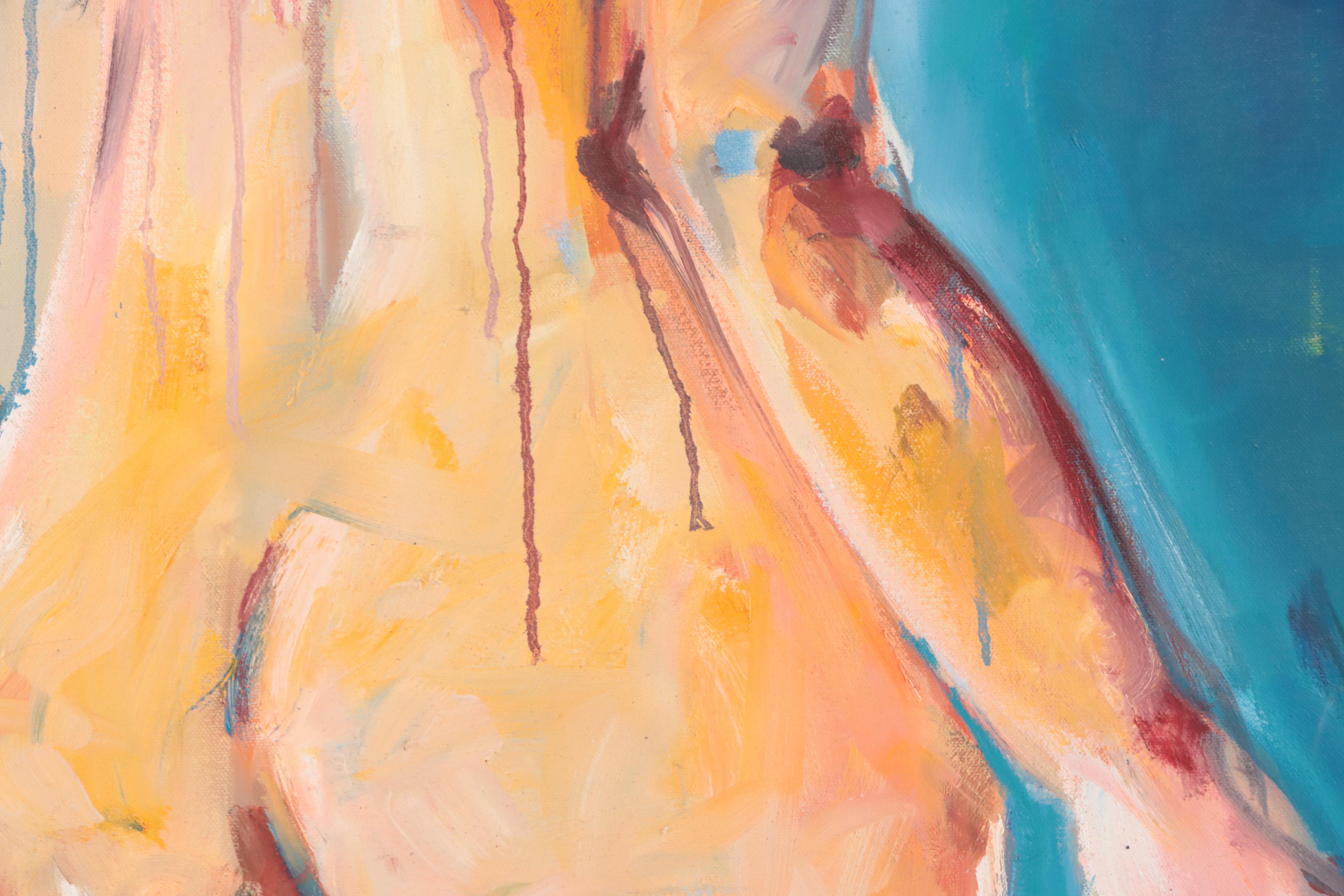 Abstract Non-Objective Oil Painting, Late 20th Century