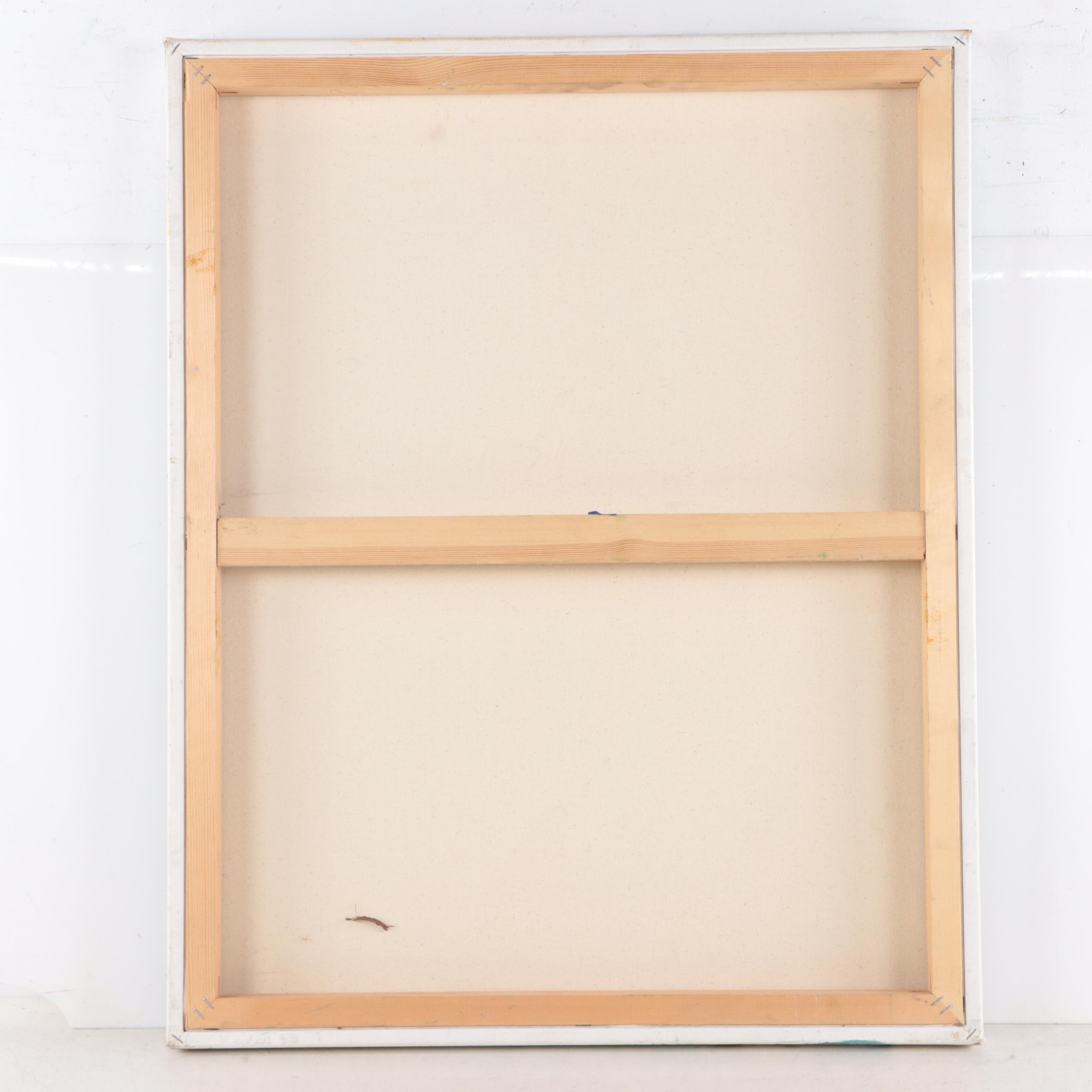 Abstract Non-Objective Oil Painting, Late 20th Century