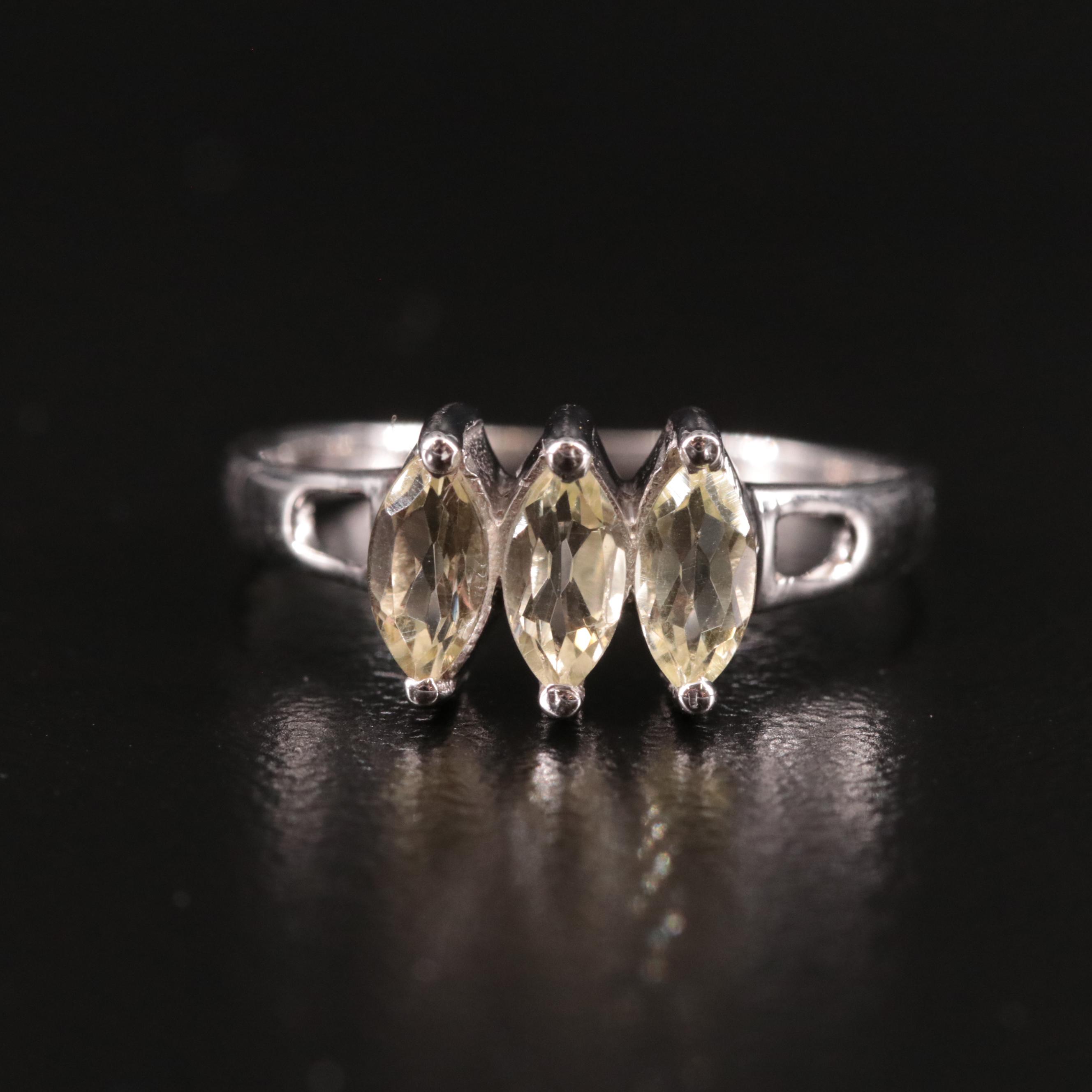 Sterling Citrine Ring