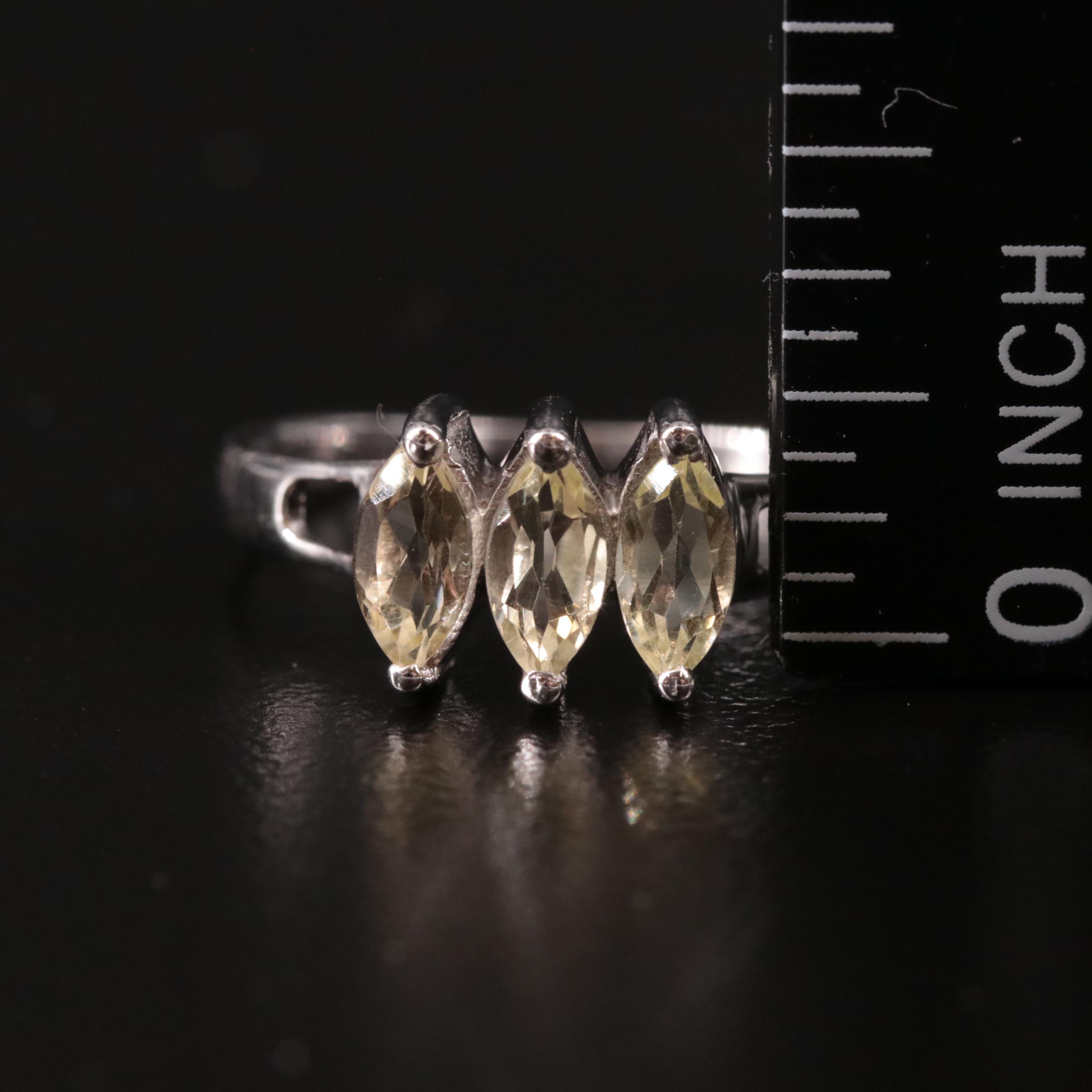 Sterling Citrine Ring