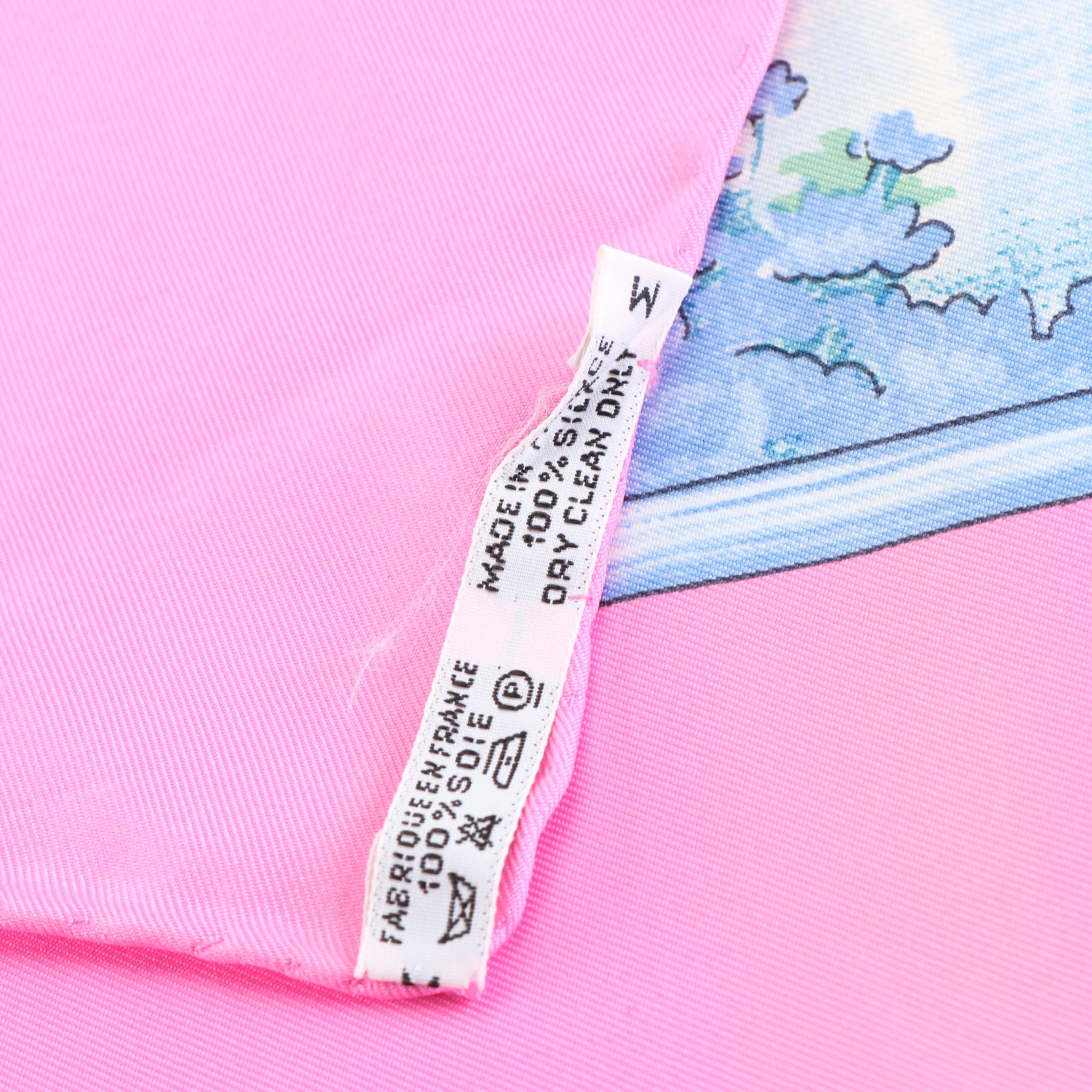 Hermès "Giverny" Scarf 90 in Silk Twill