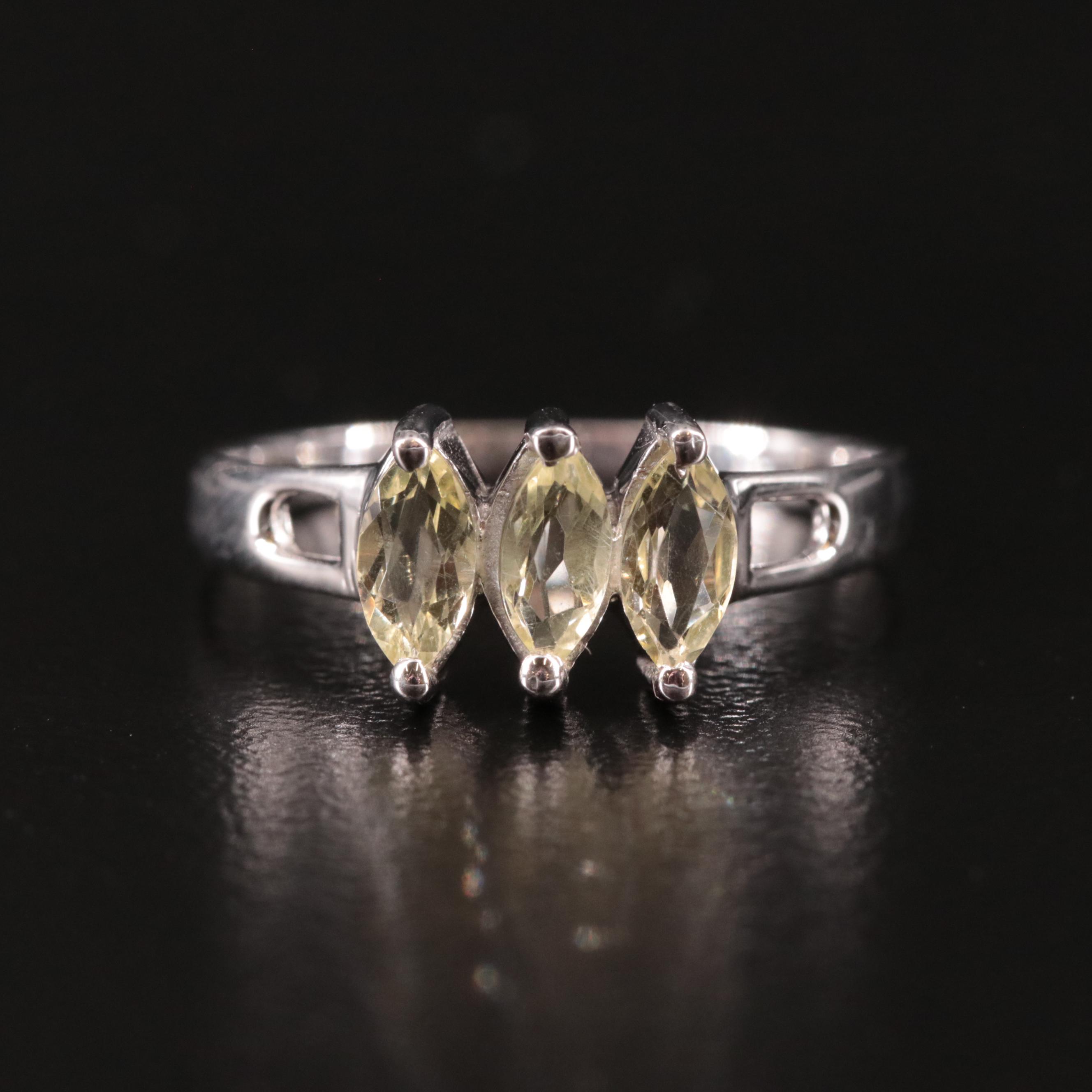 Sterling Citrine Ring