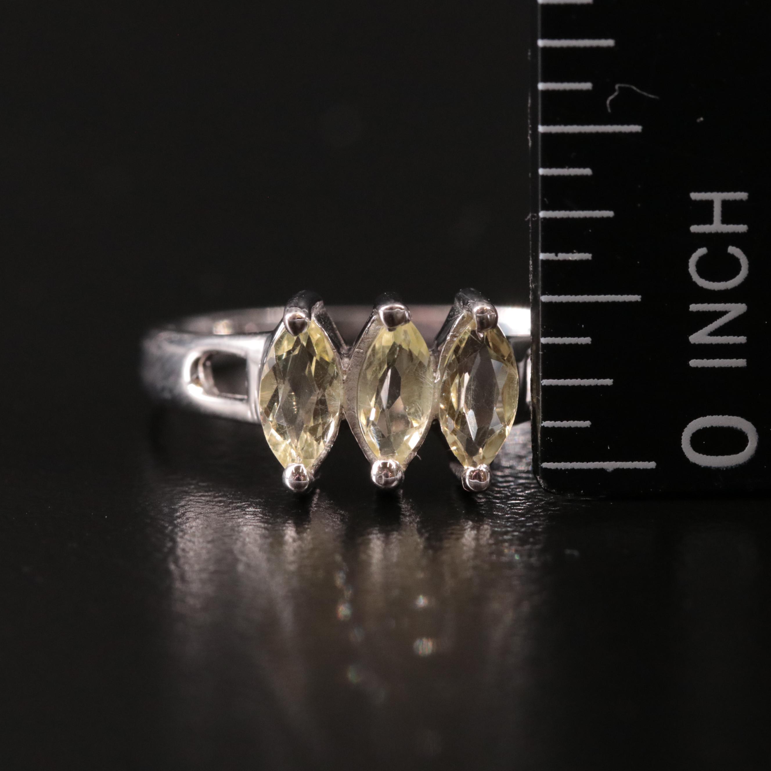 Sterling Citrine Ring