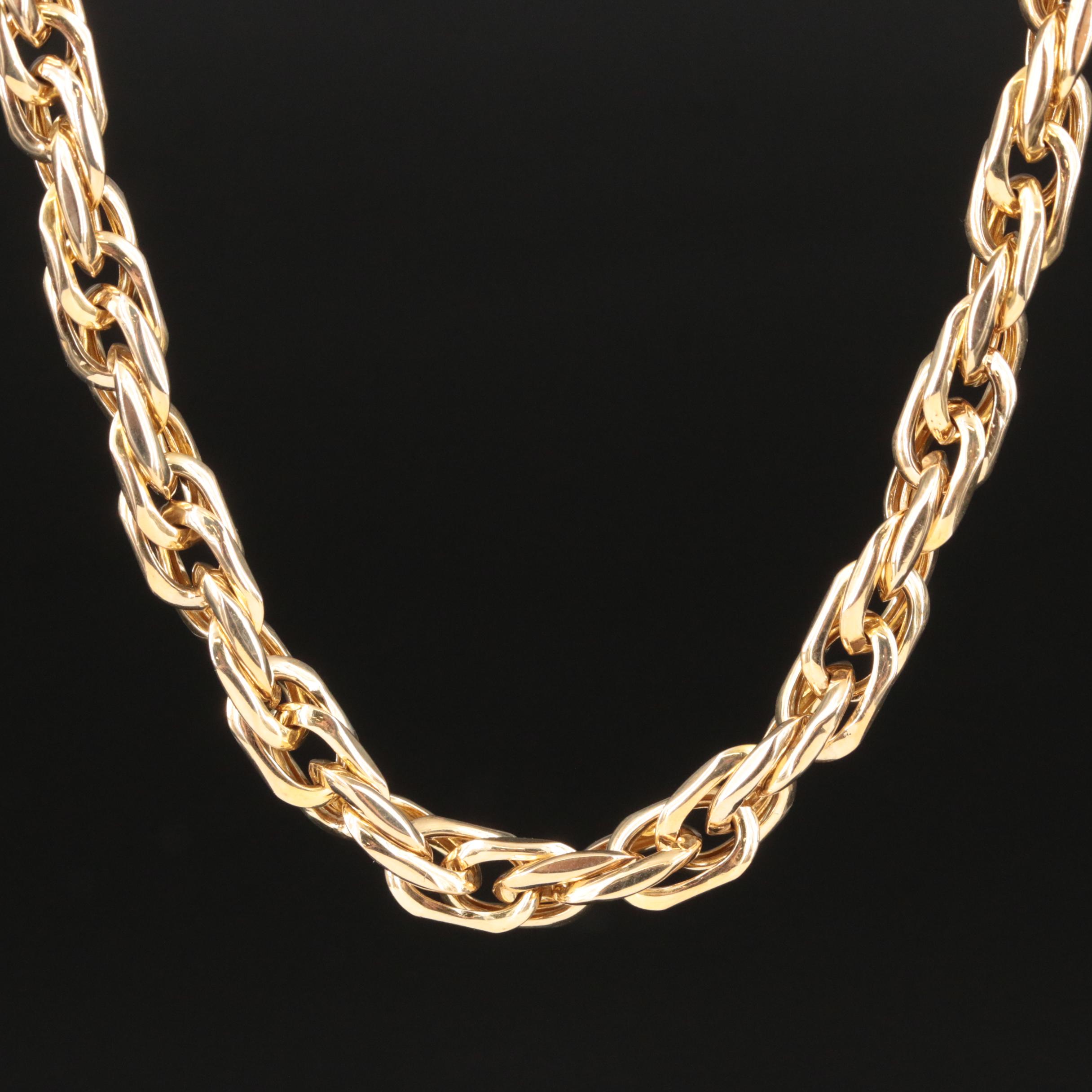 Italian 10K Rope Chain Necklace
