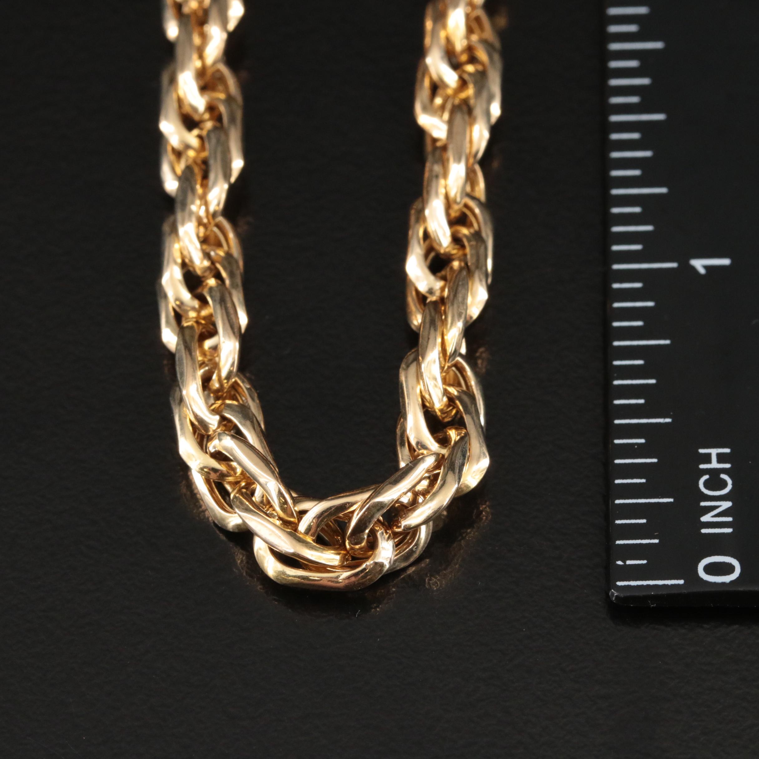 Italian 10K Rope Chain Necklace