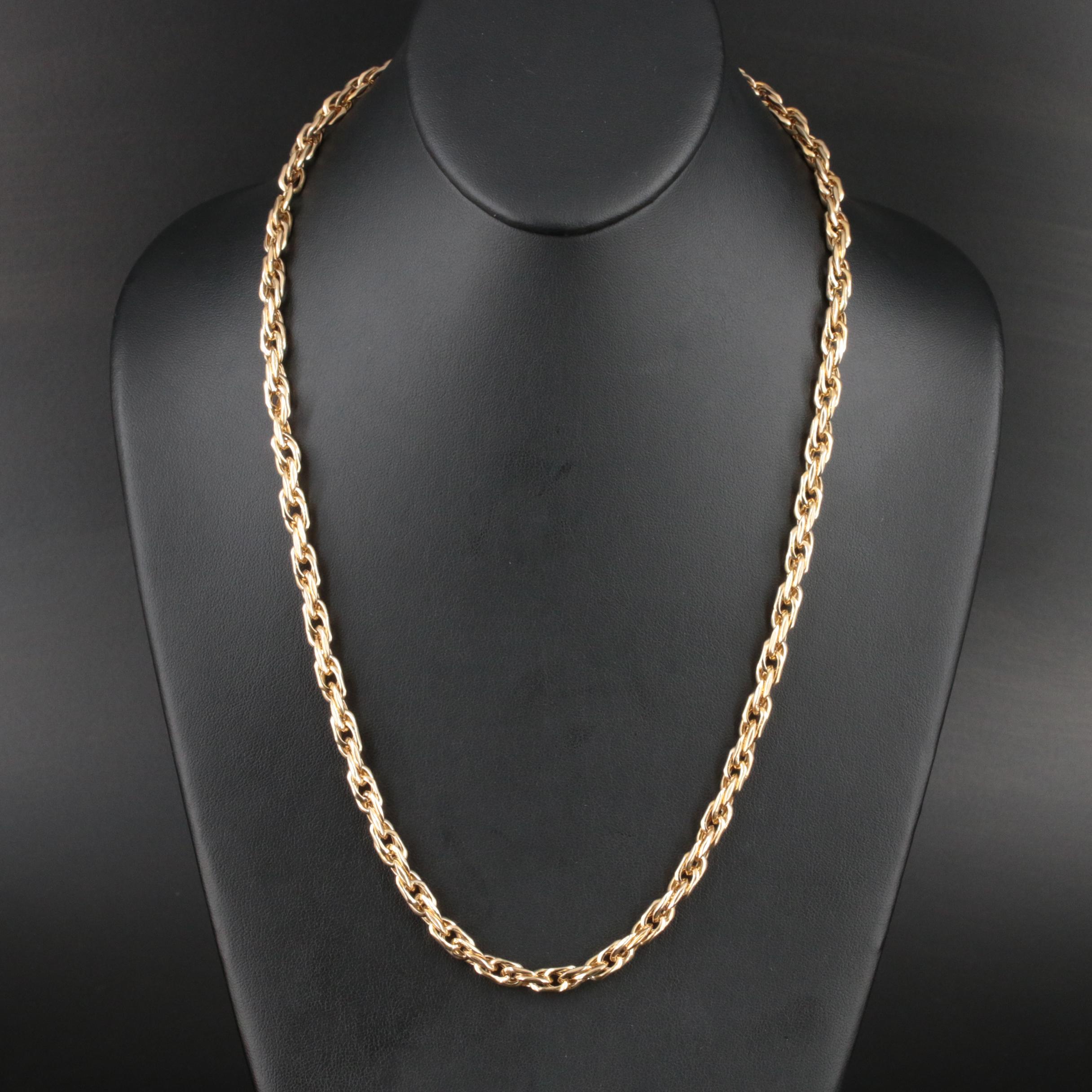 Italian 10K Rope Chain Necklace