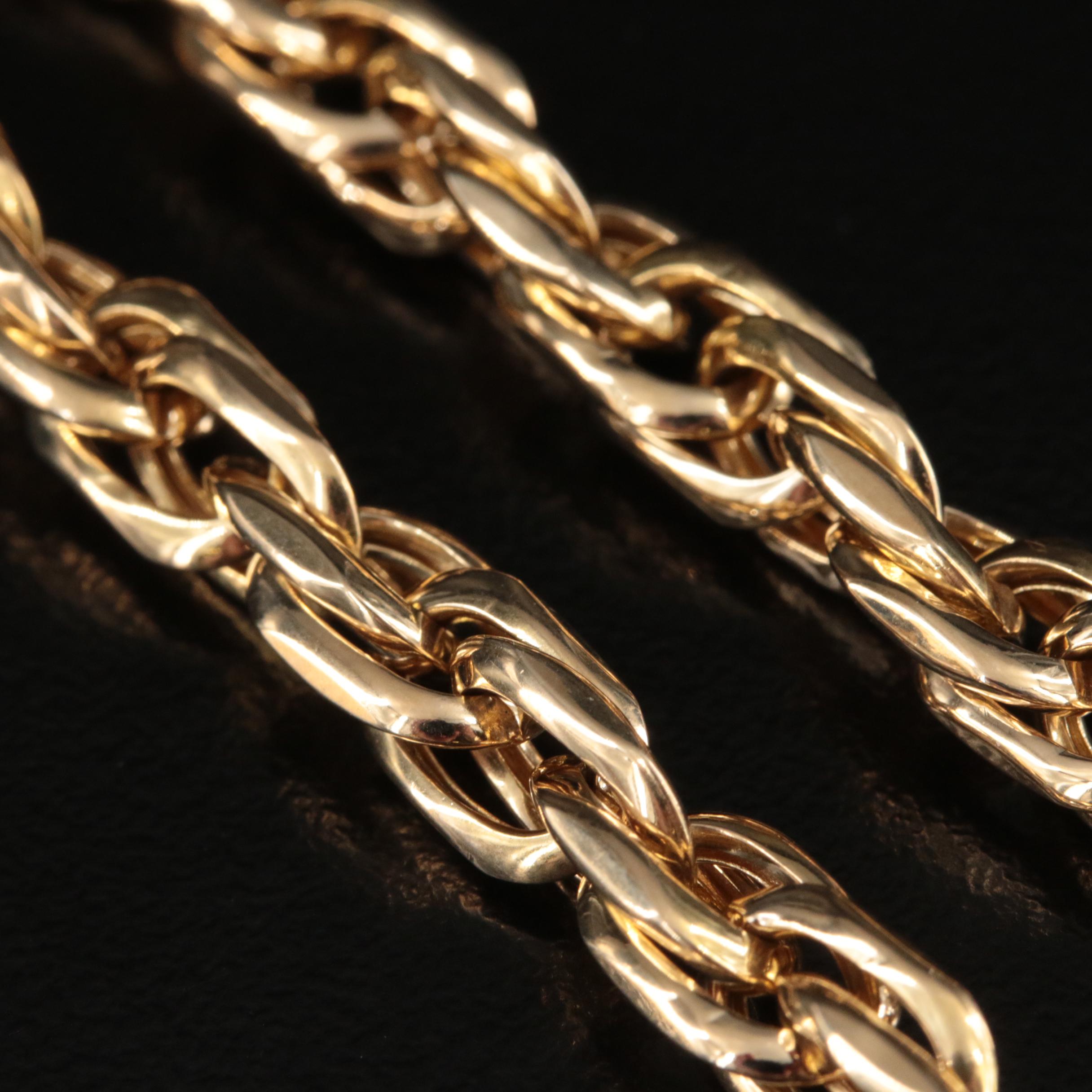 Italian 10K Rope Chain Necklace