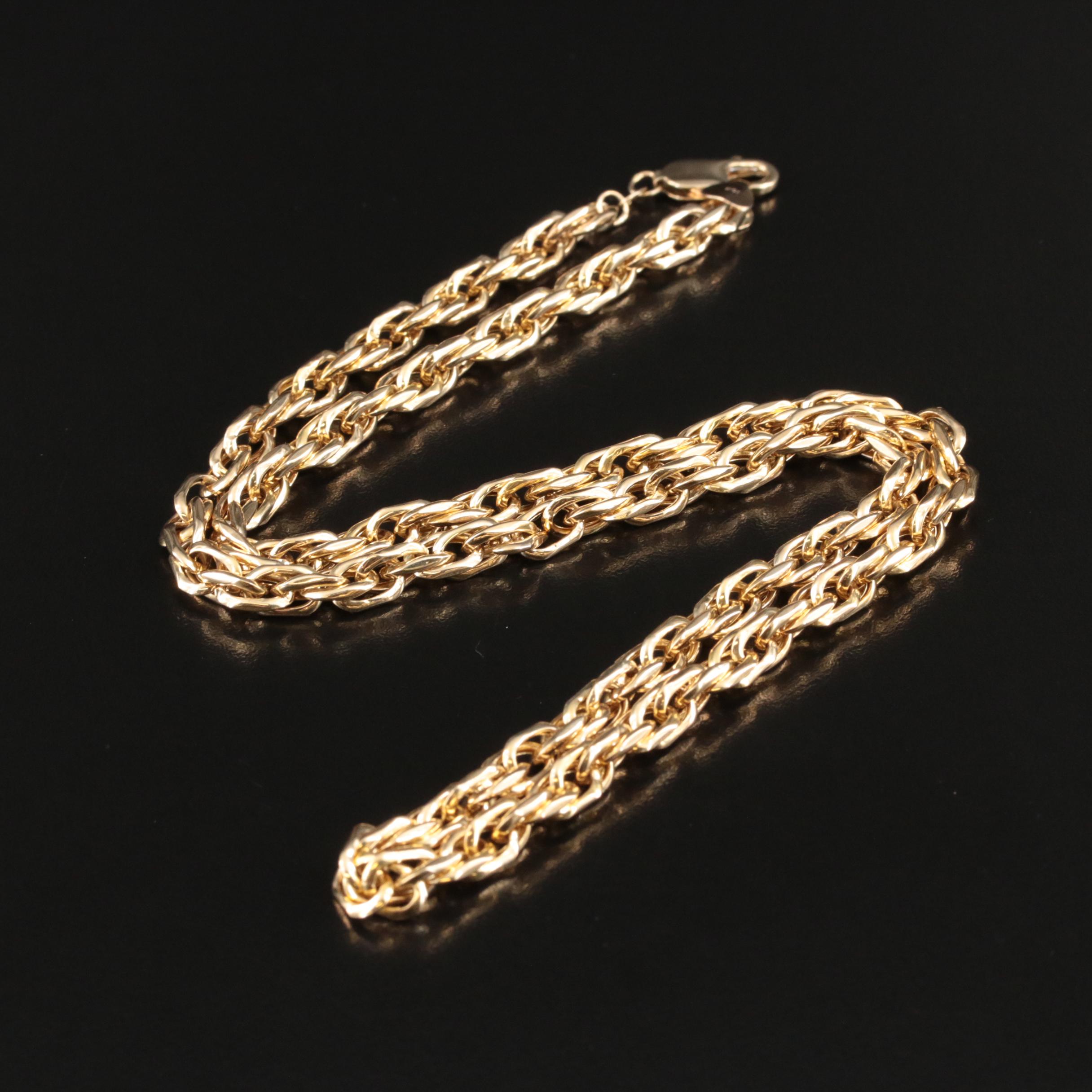 Italian 10K Rope Chain Necklace