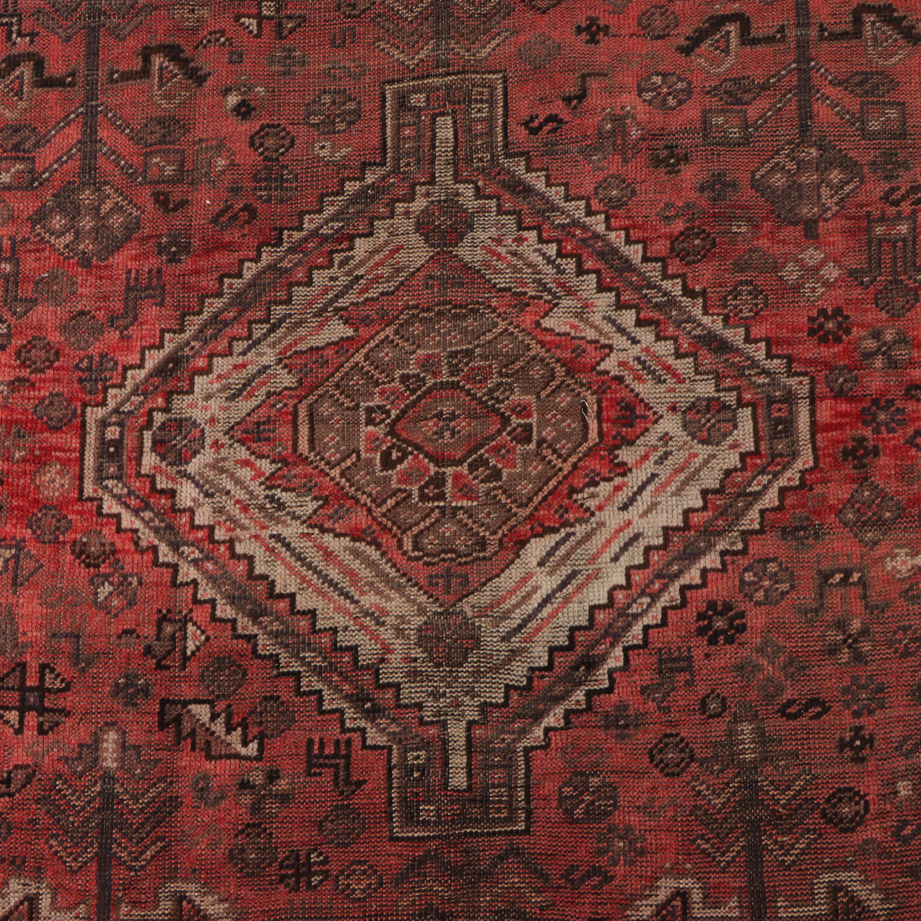 6'7 x 8'11 Hand-Knotted Persian Abadeh Area Rug