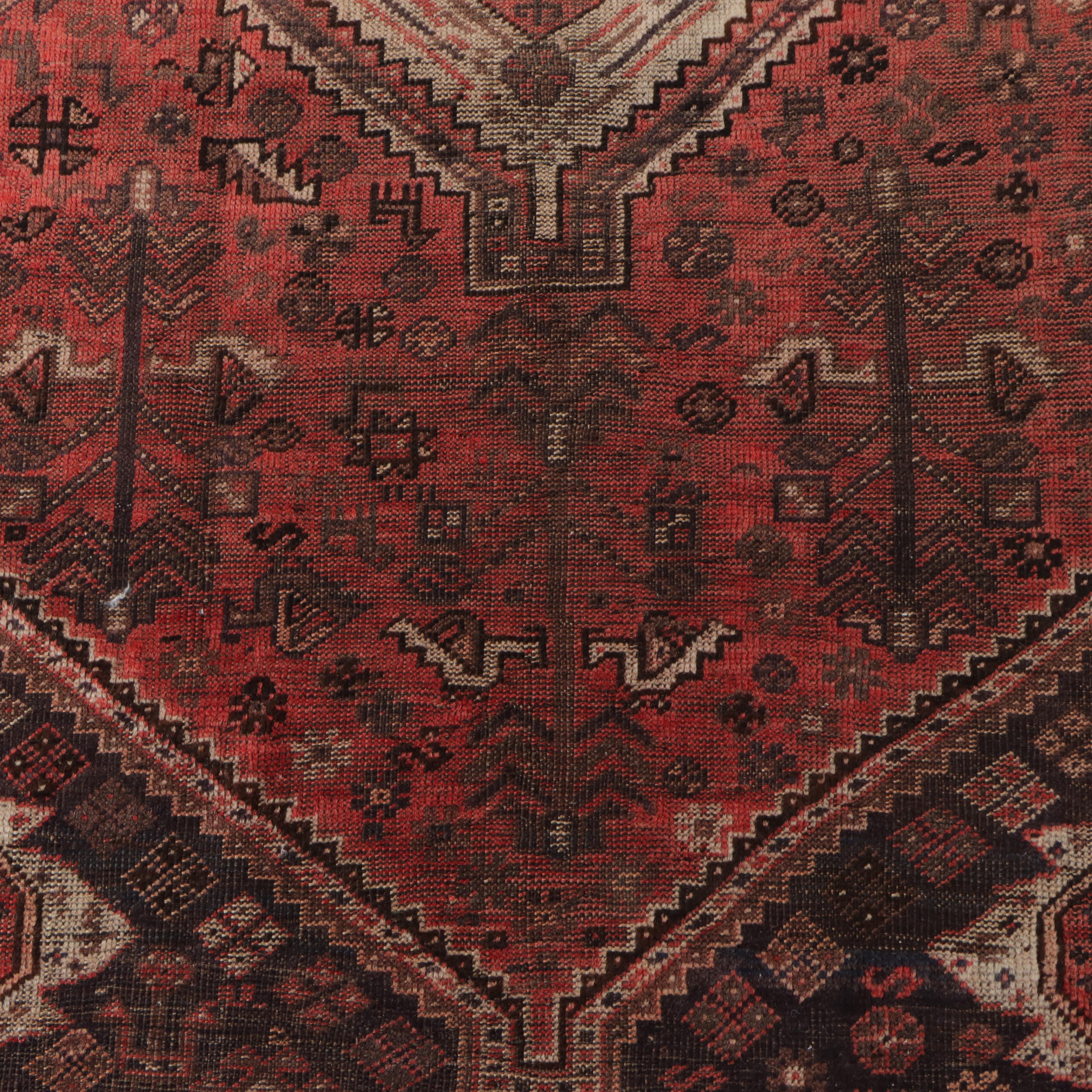 6'7 x 8'11 Hand-Knotted Persian Abadeh Area Rug
