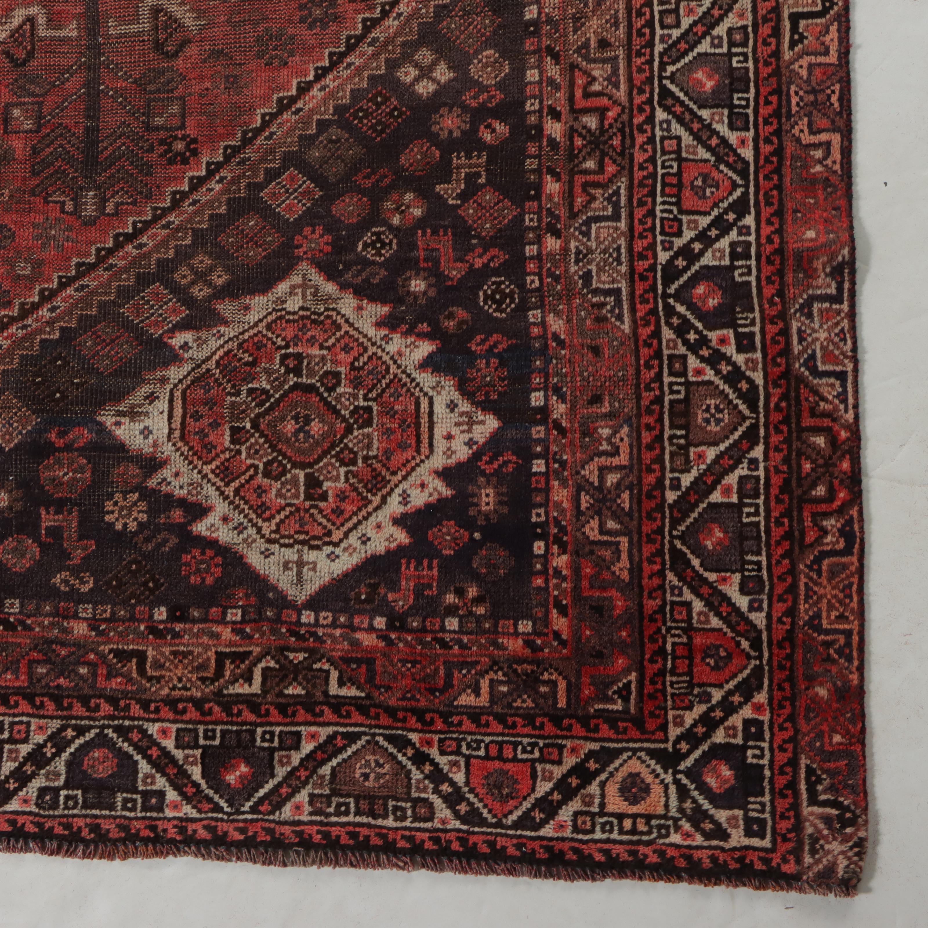 6'7 x 8'11 Hand-Knotted Persian Abadeh Area Rug