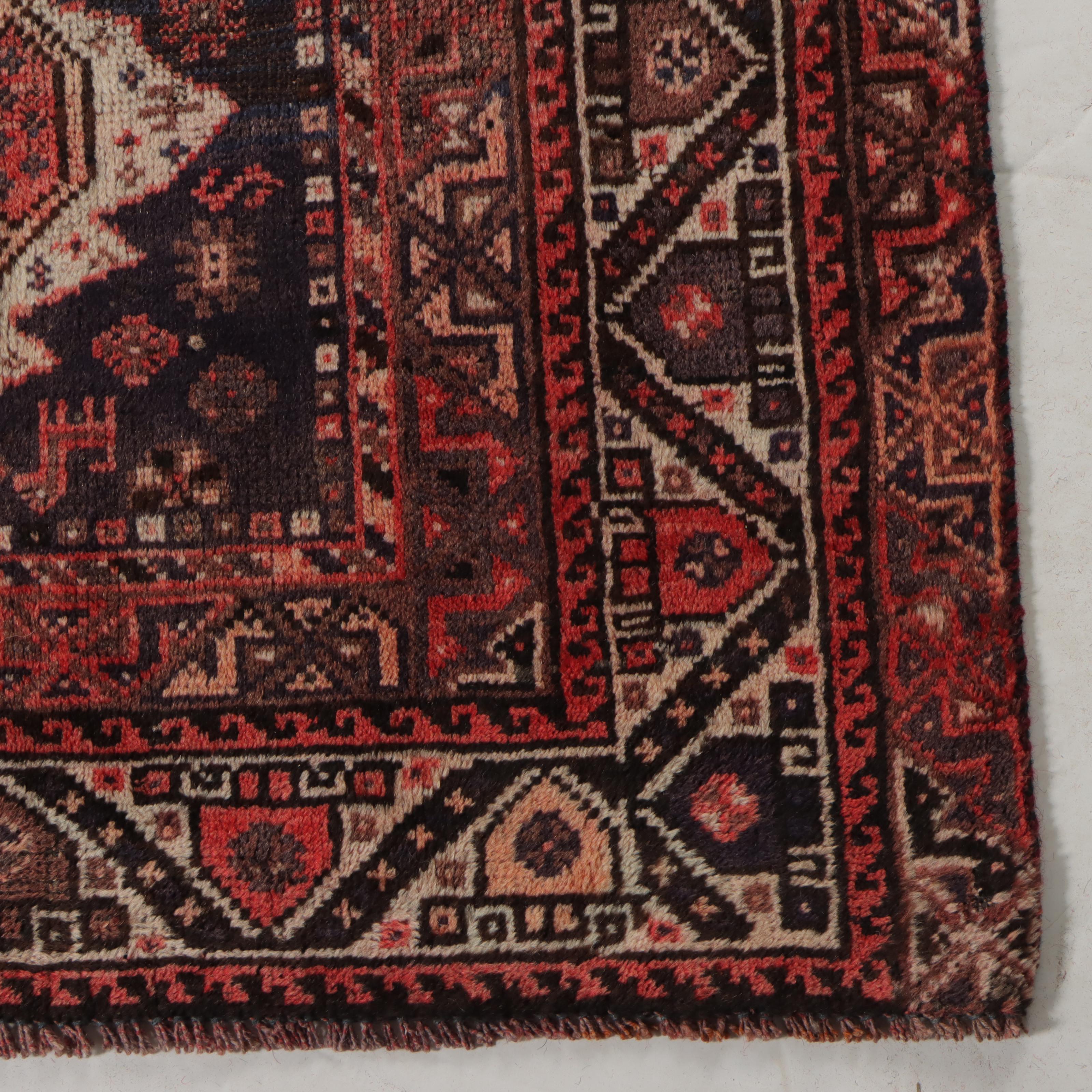 6'7 x 8'11 Hand-Knotted Persian Abadeh Area Rug