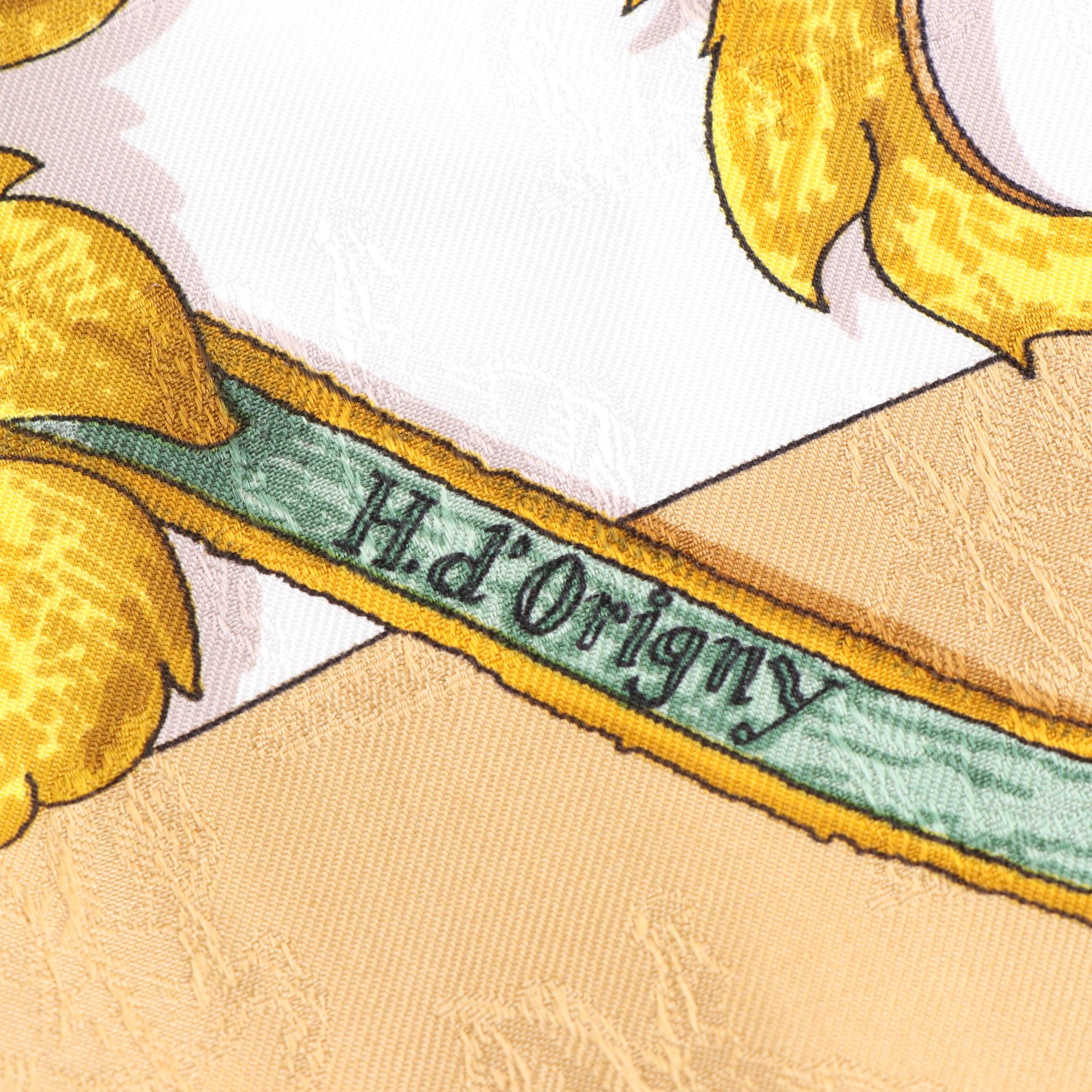 Hermès "L' Instruction du Roy" Scarf 90 in Silk Jacquard