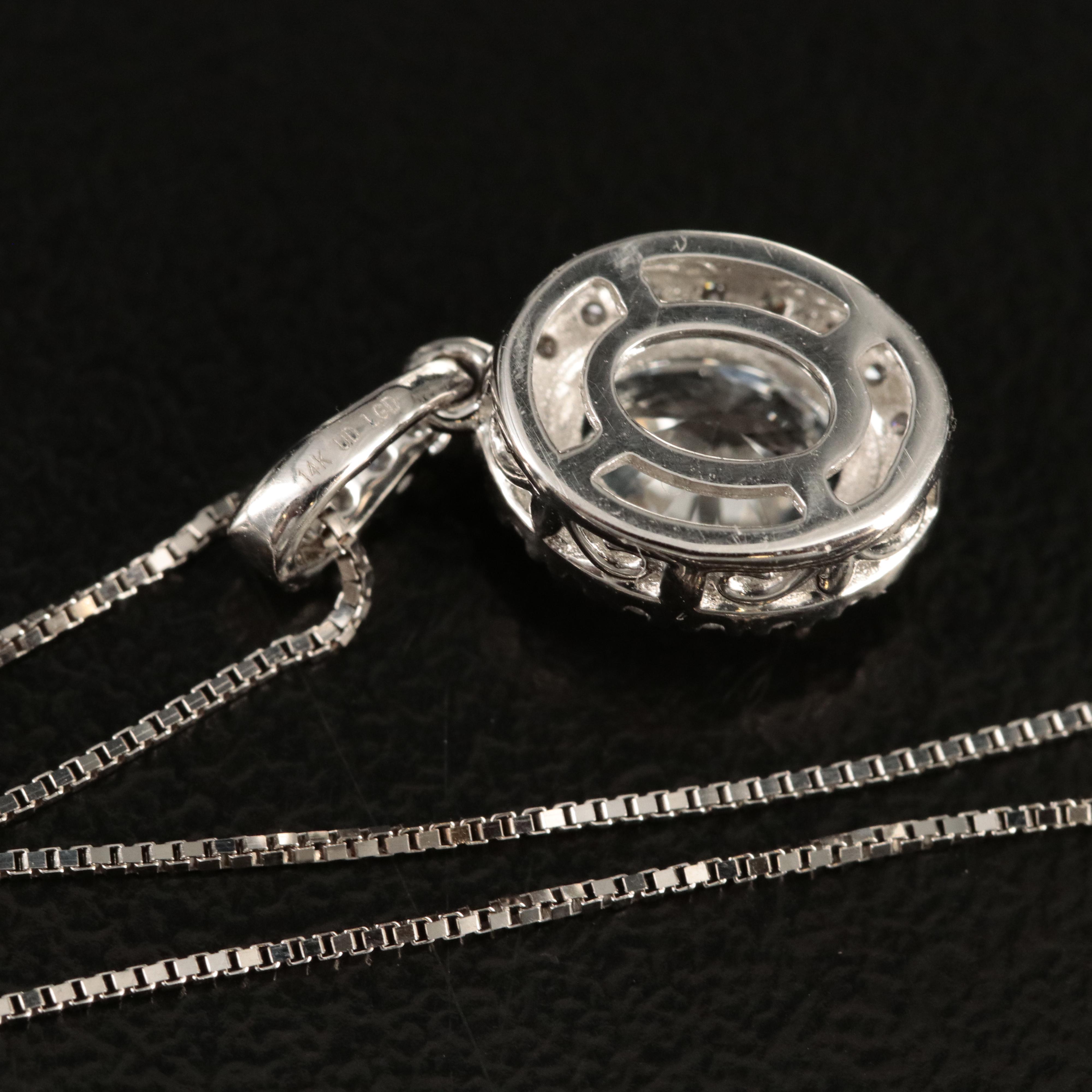 14K 0.74 CTW Lab Grown Diamond Pendant Necklace