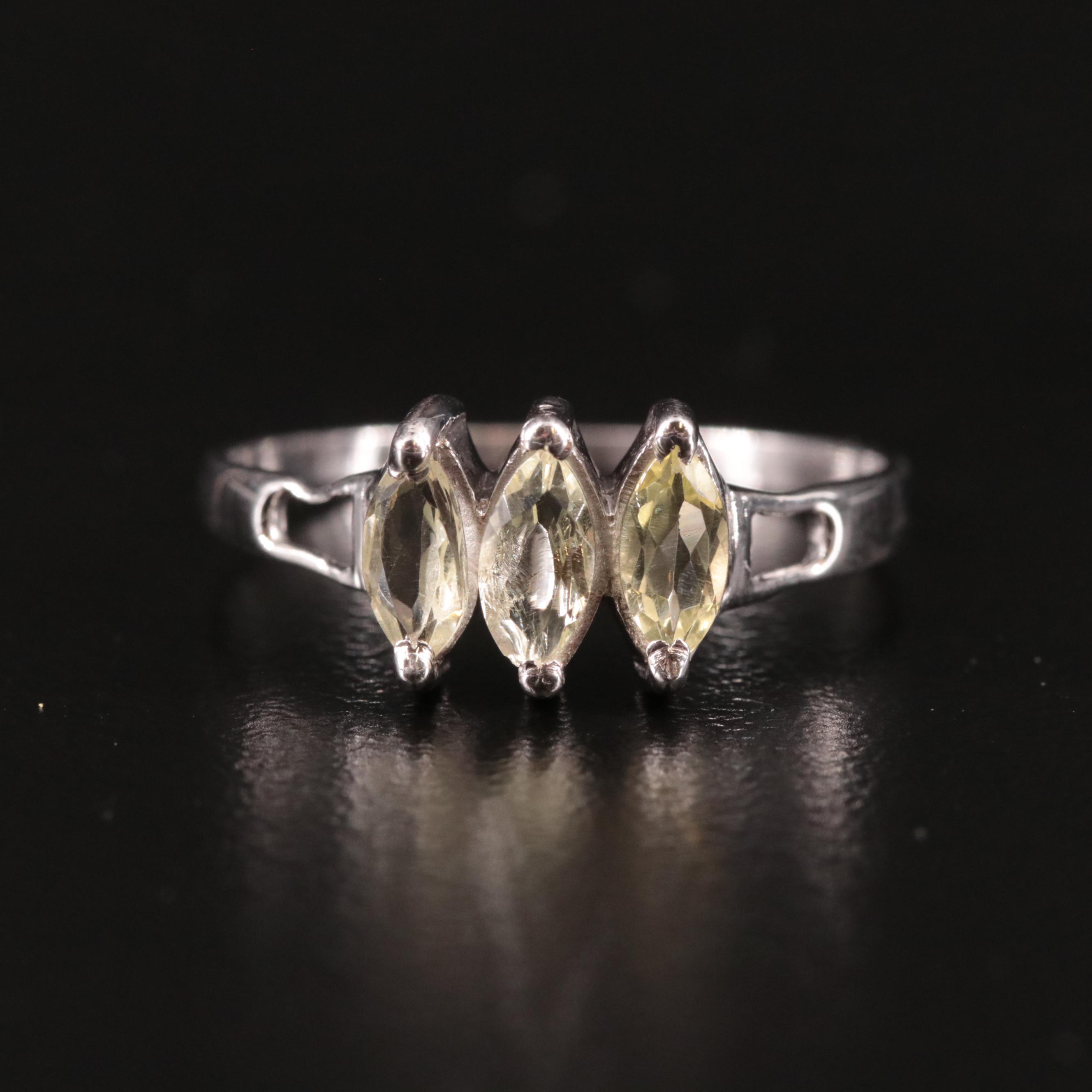 Sterling Citrine Ring